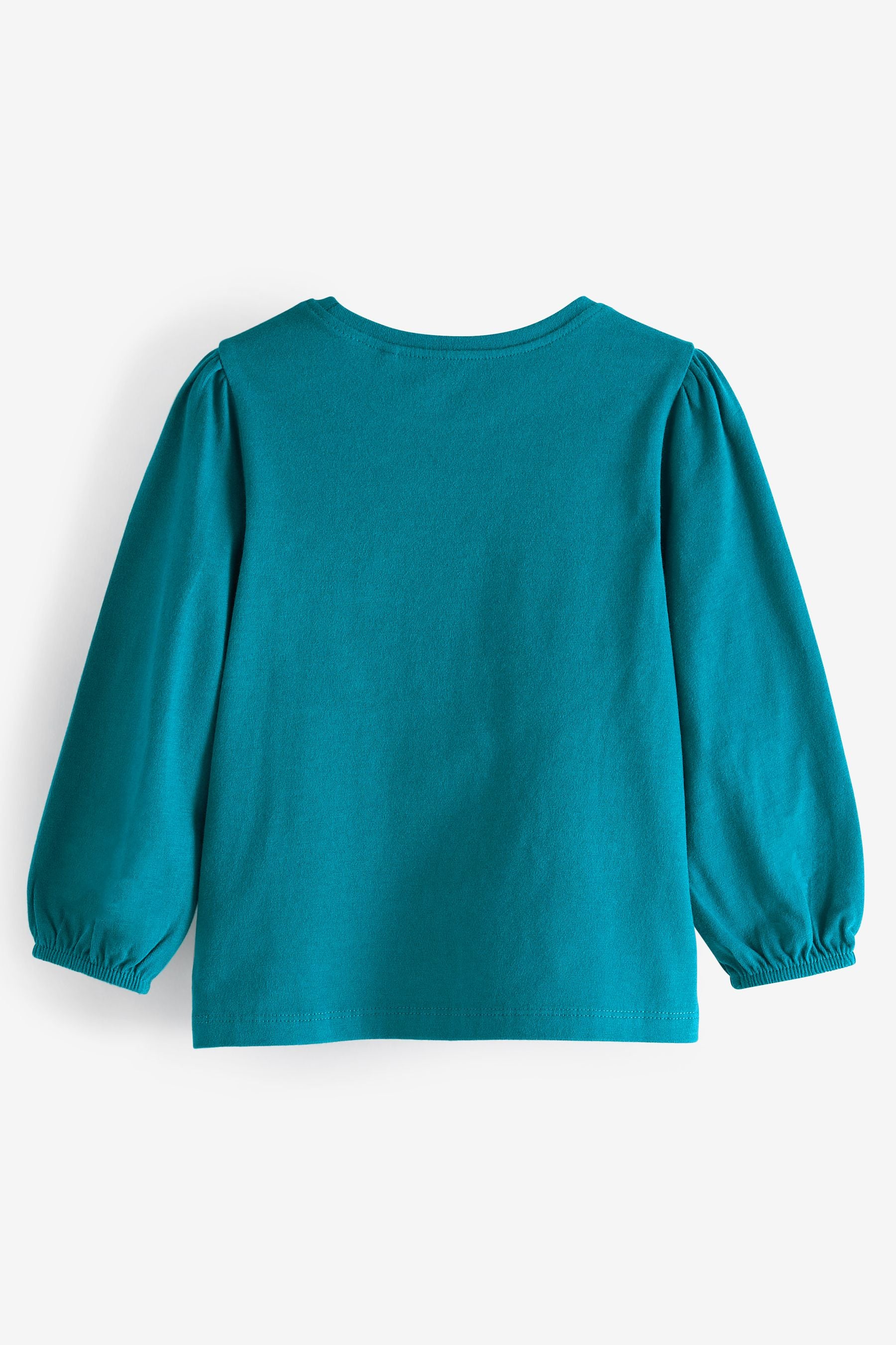 Teal Blue Star Sequin Long Sleeve T-Shirt (3mths-7yrs)