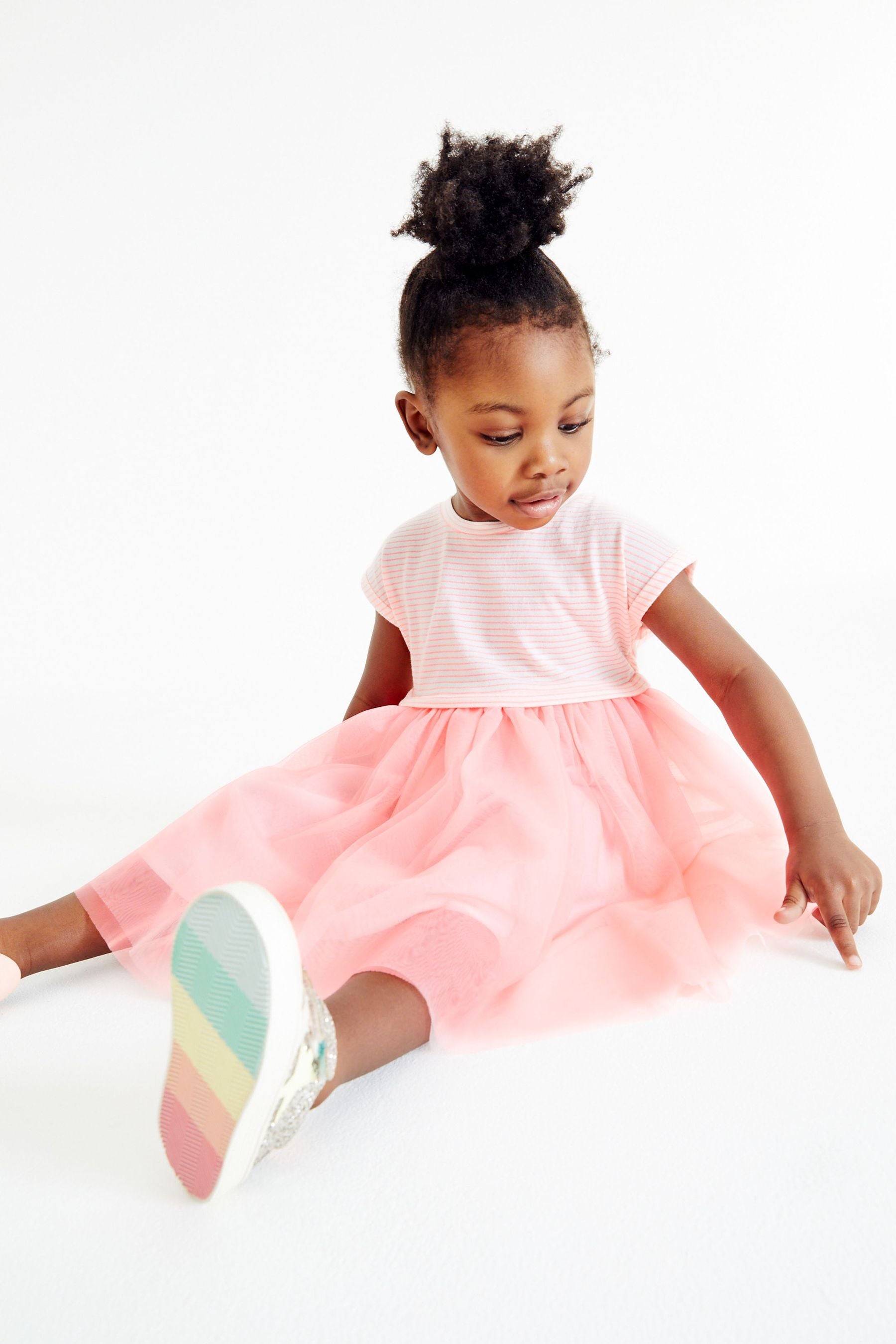 Pink Short Sleeve Party Tutu Dress (3mths-7yrs)