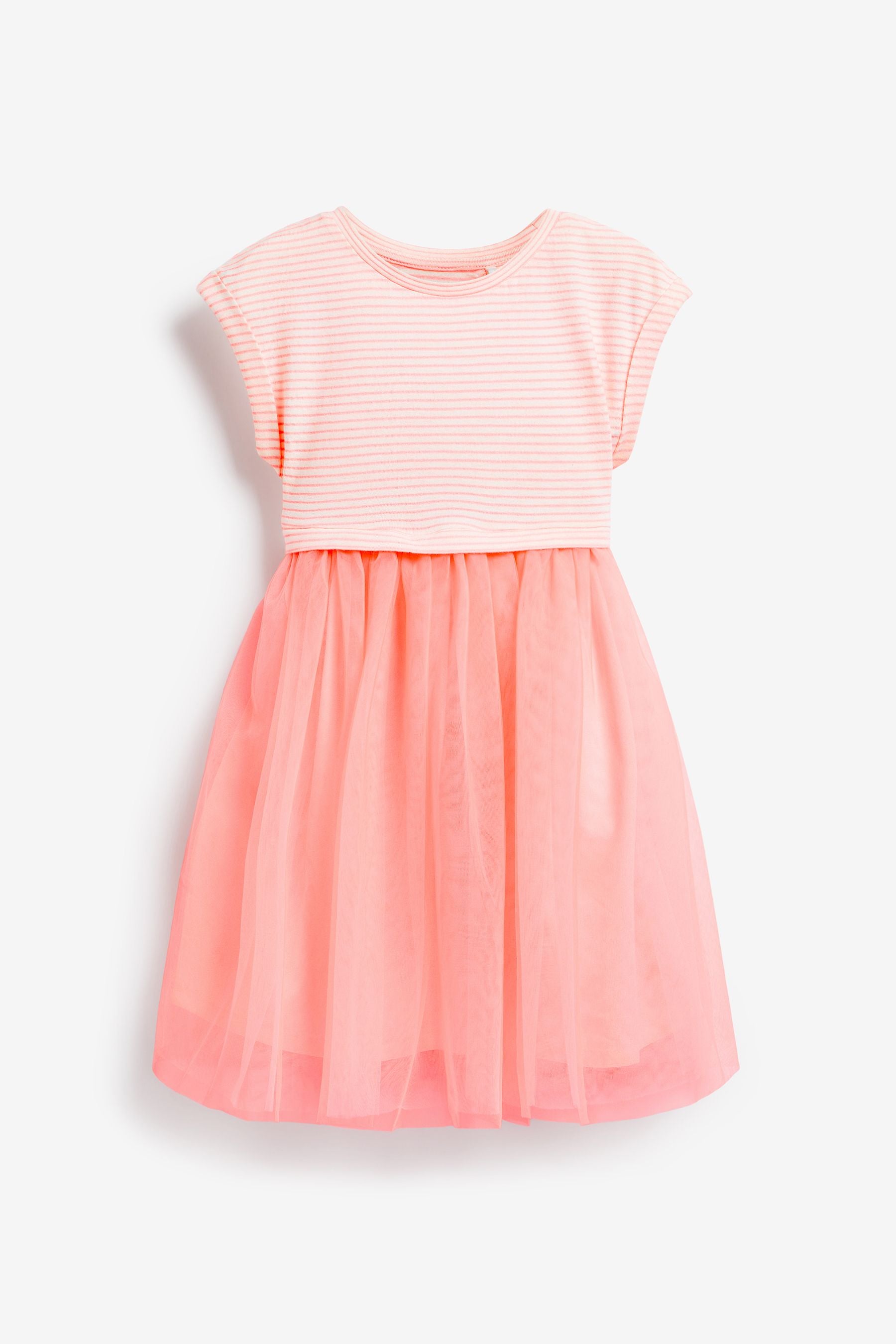 Pink Short Sleeve Party Tutu Dress (3mths-7yrs)