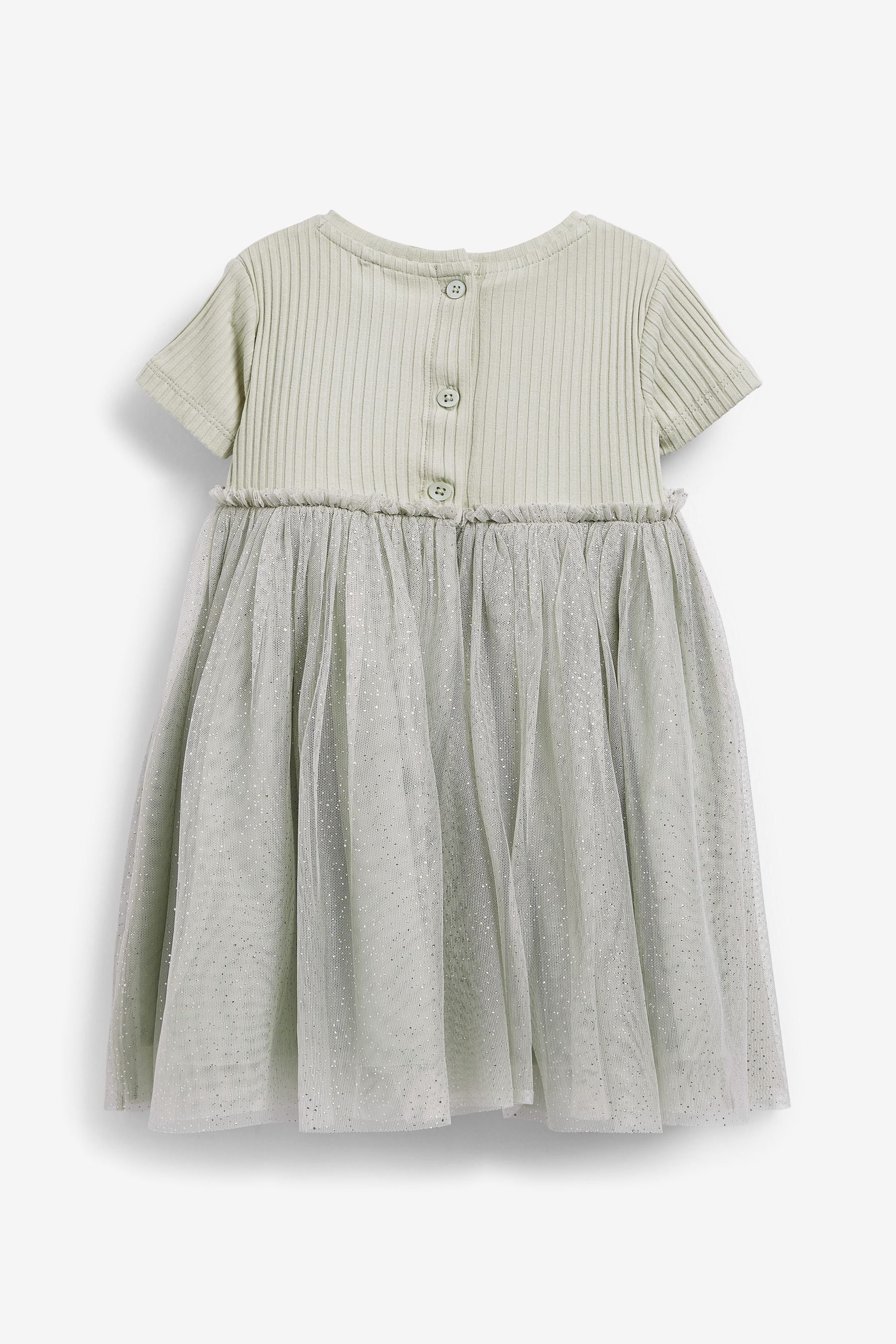 Green Bunny Short Sleeve Party Tutu Dress (3mths-7yrs)