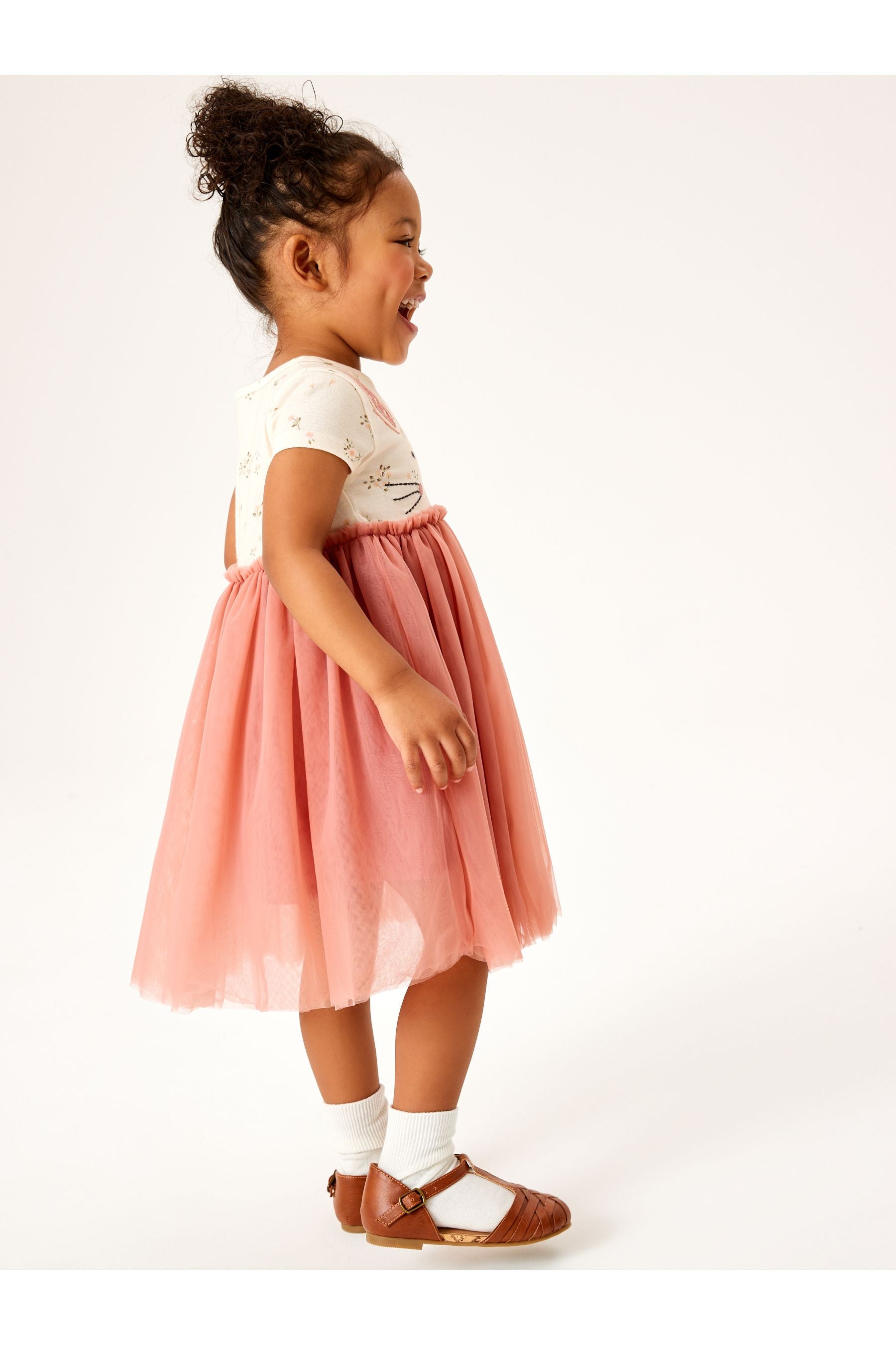 Pink Bunny Short Sleeve Party Tutu Dress (3mths-7yrs)