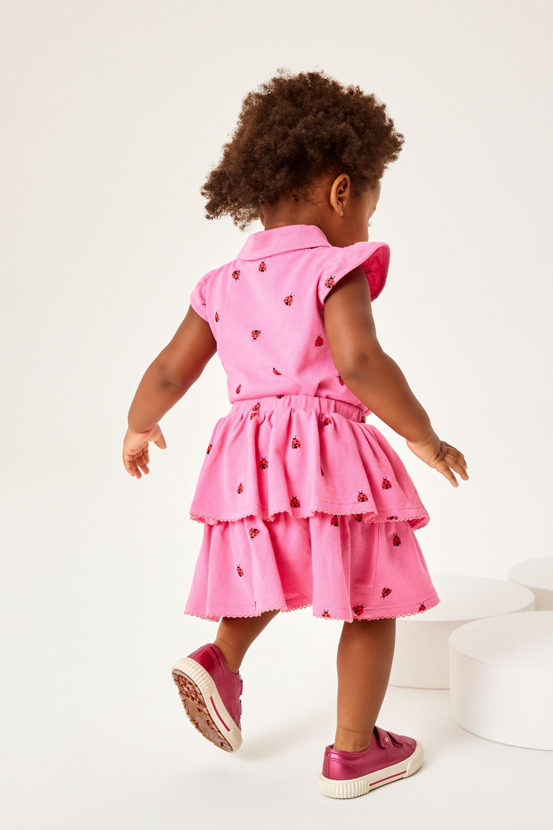 Pink 2 Piece Pique Top And Skirt Set (3mths-7yrs)