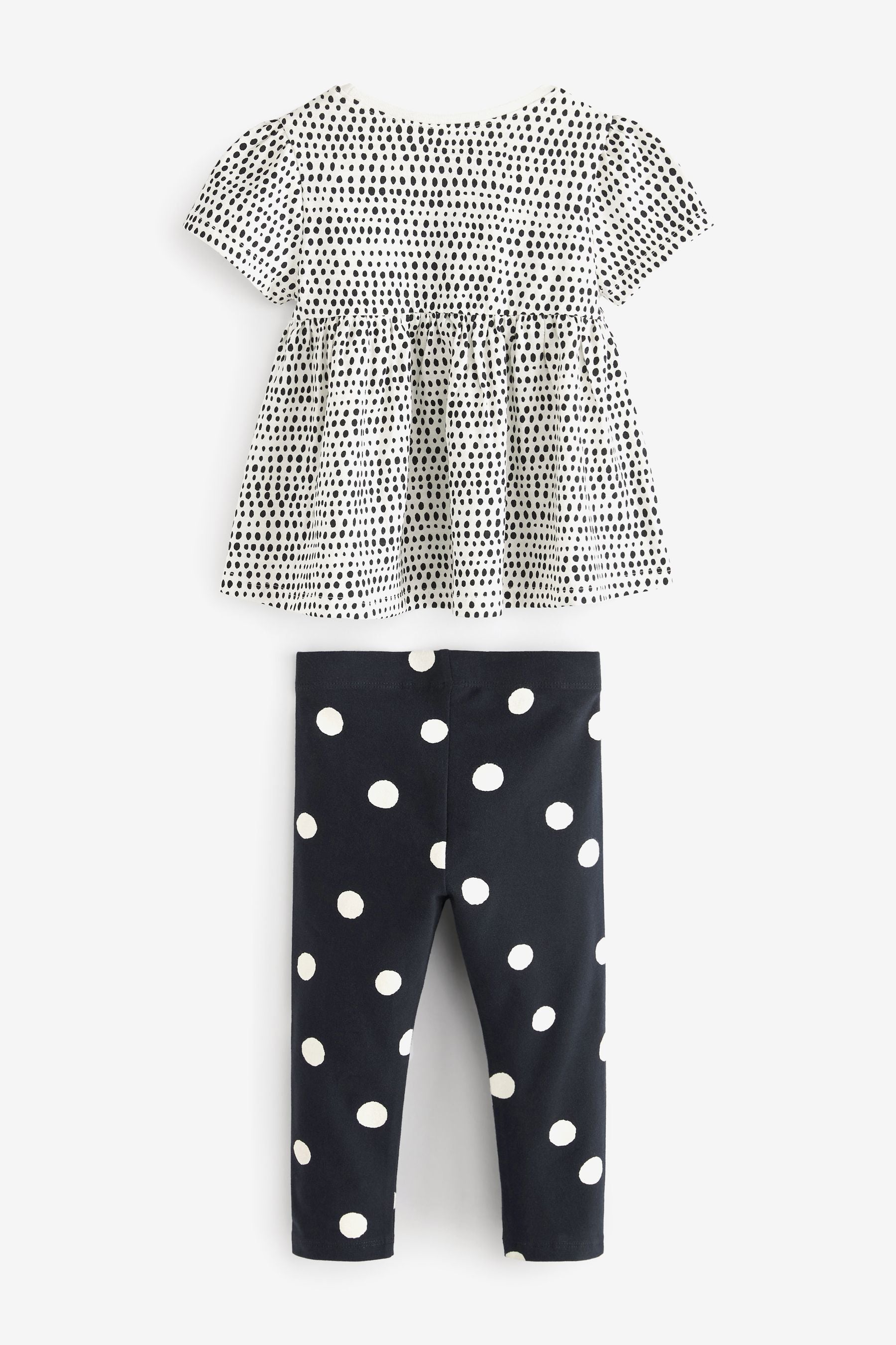 Monochrome Cat T-Shirt & Leggings Set (3mths-7yrs)