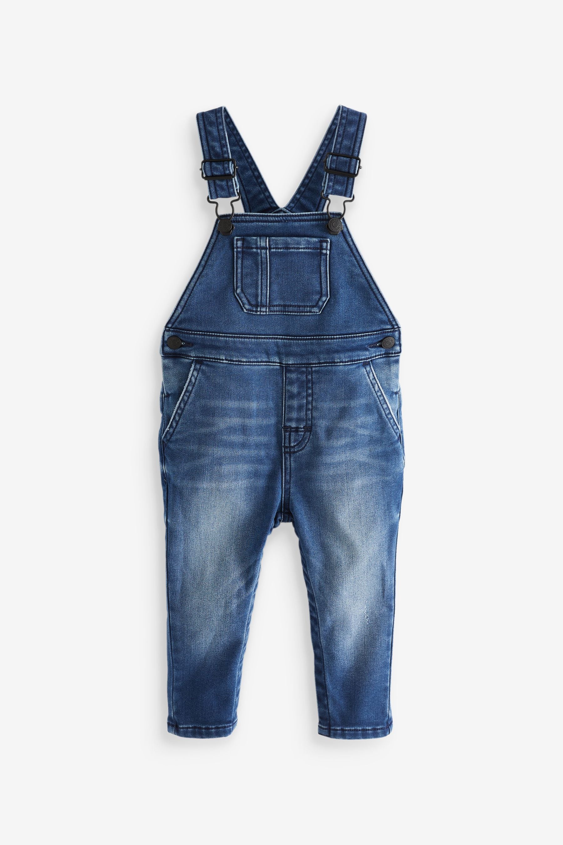 Dark Blue Supersoft denim dungarees (3mths-7yrs)