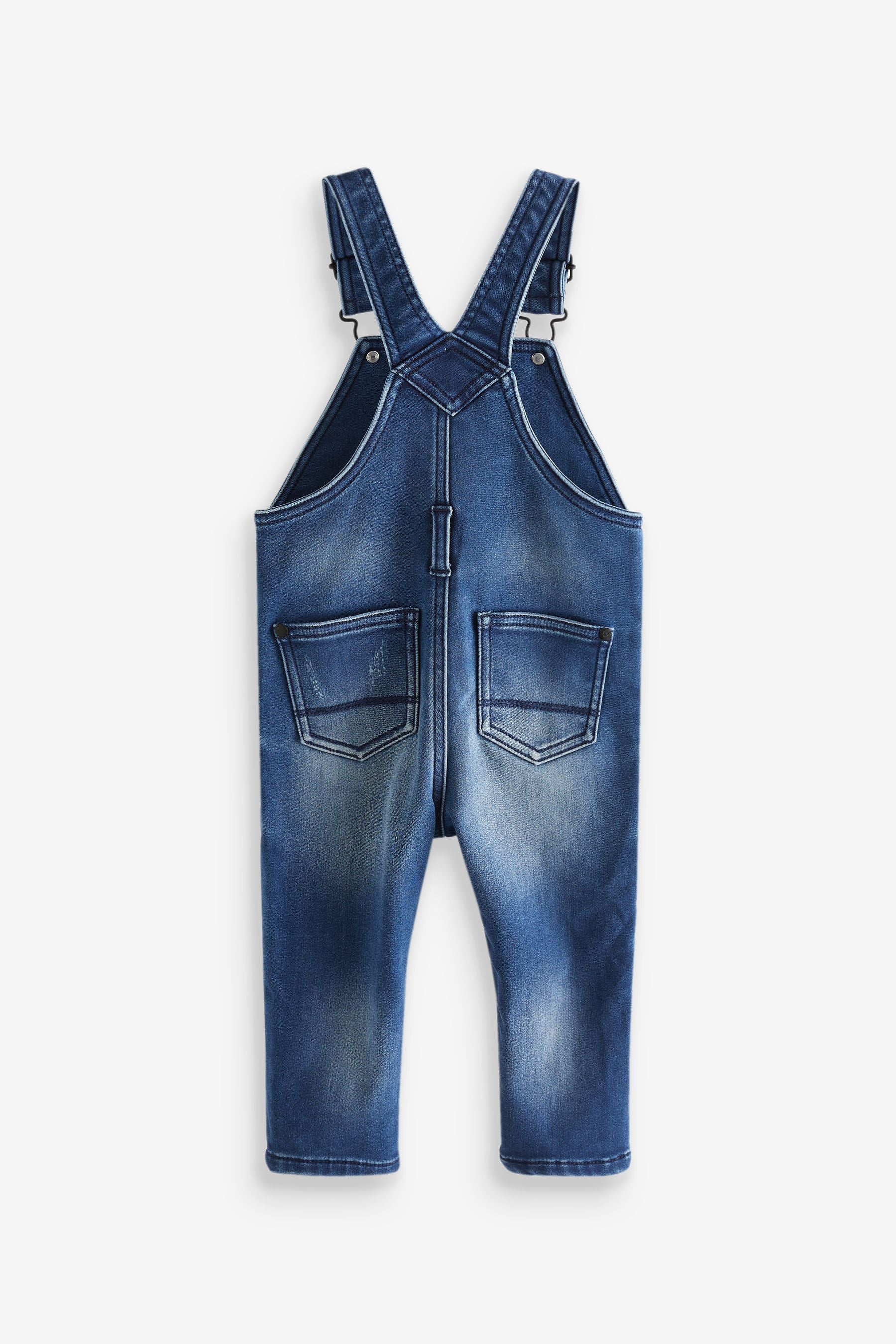 Dark Blue Supersoft denim dungarees (3mths-7yrs)