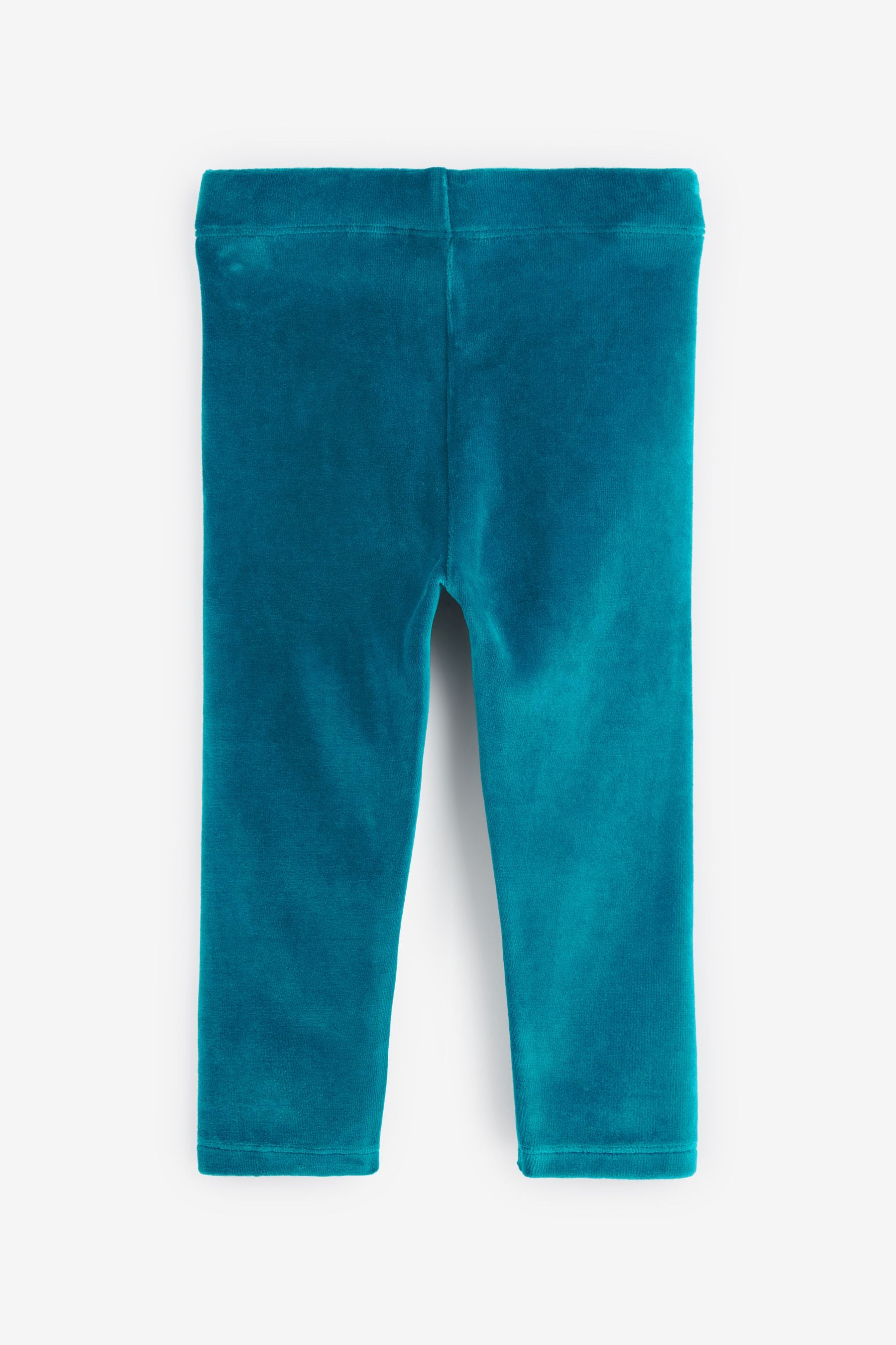 Teal Blue Velvet Leggings (3mths-7yrs)