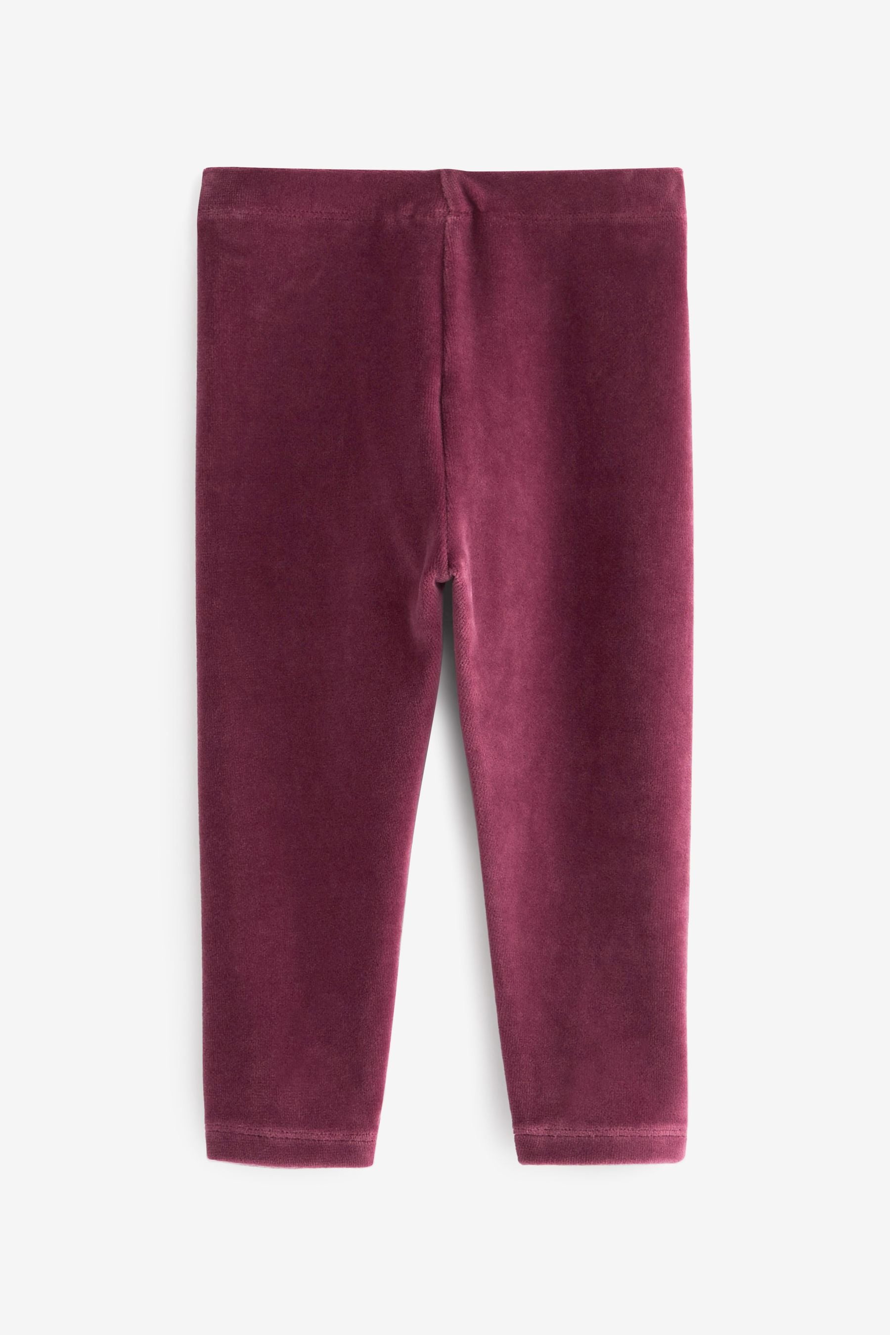 Burgundy Red Velvet Leggings (3mths-7yrs)