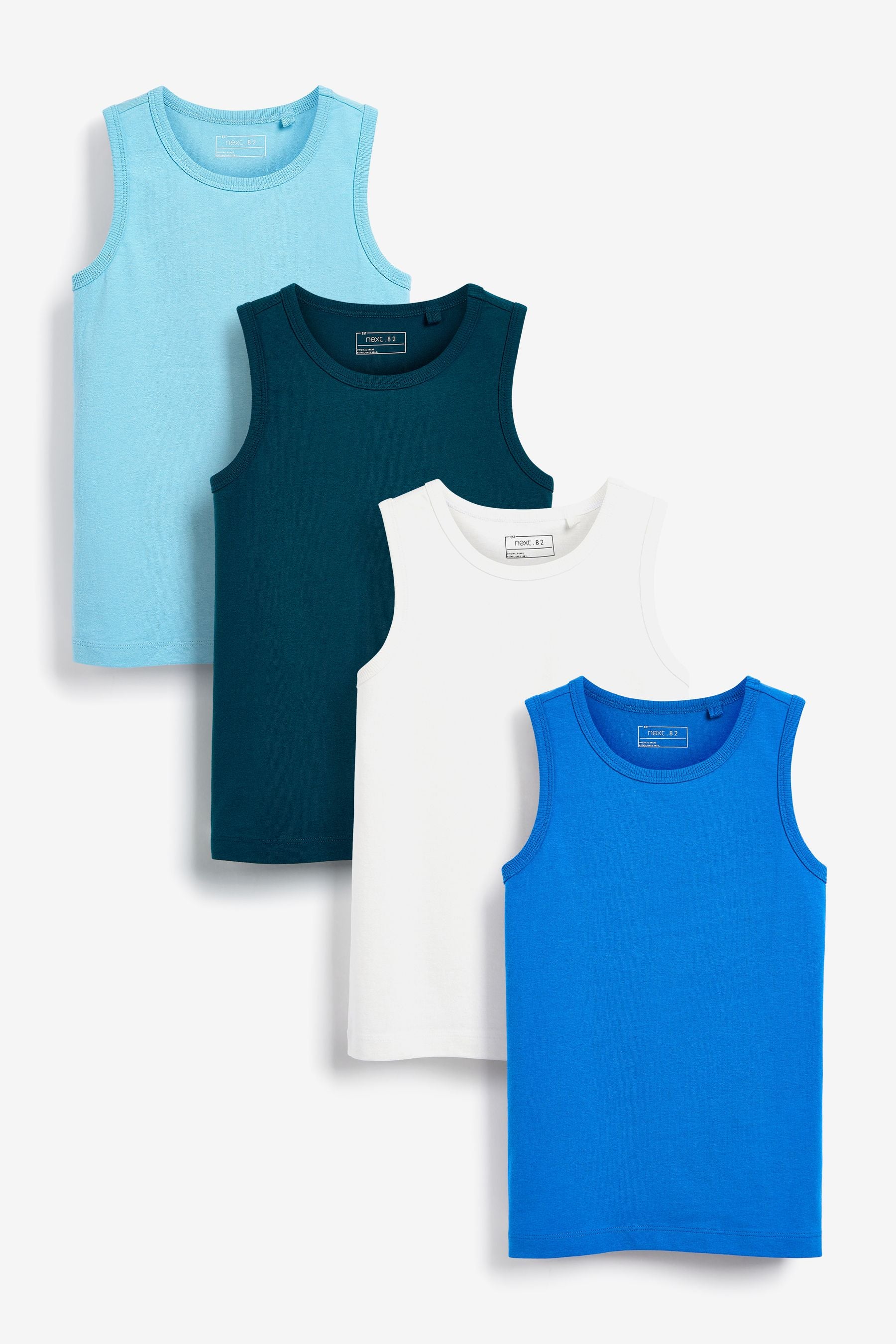 Blues 4 Pack Vests (3-16yrs)