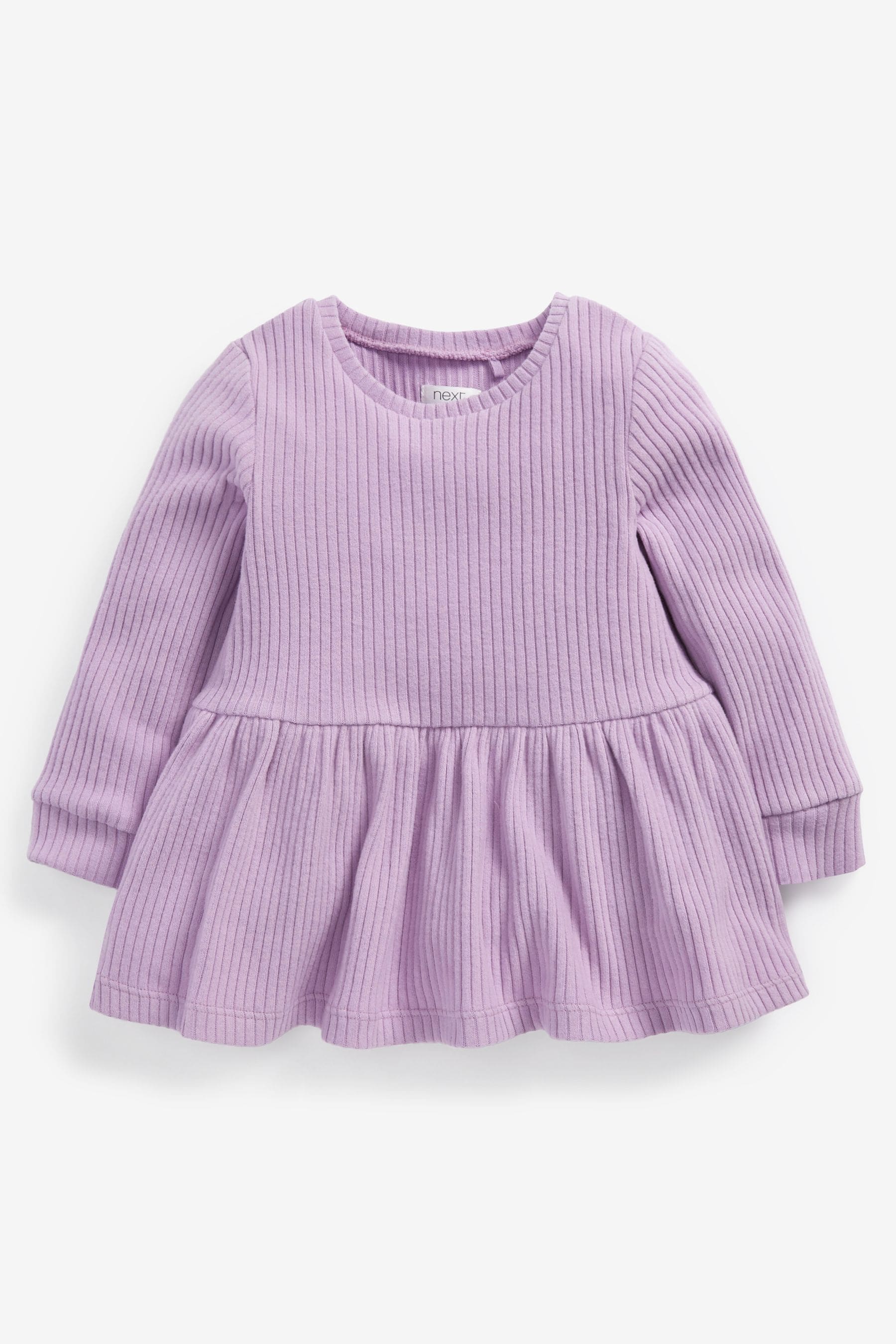 Lilac Purple Long Sleeve Knitted Peplum Legging Set (3mths-7yrs)