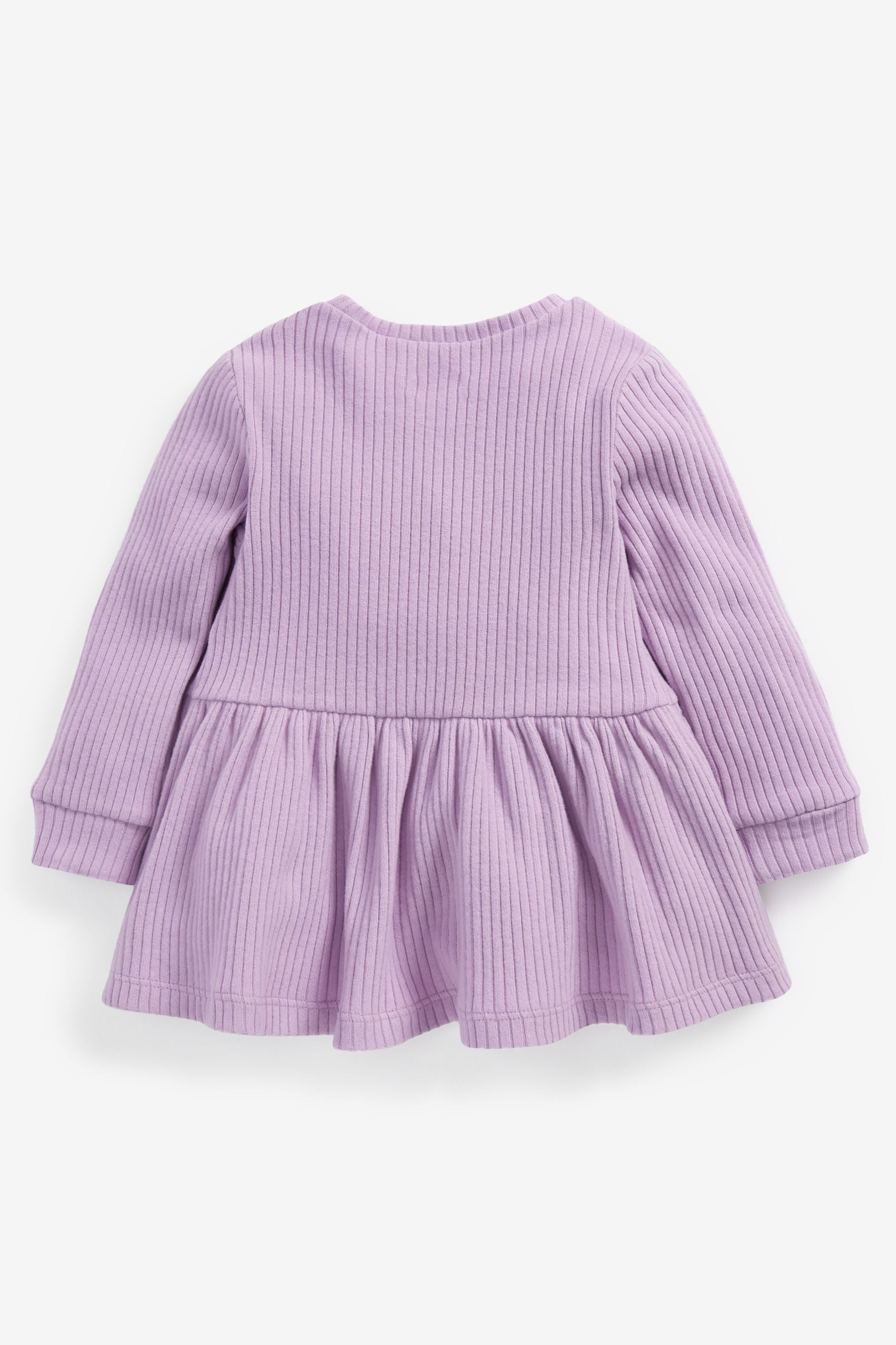 Lilac Purple Long Sleeve Knitted Peplum Legging Set (3mths-7yrs)