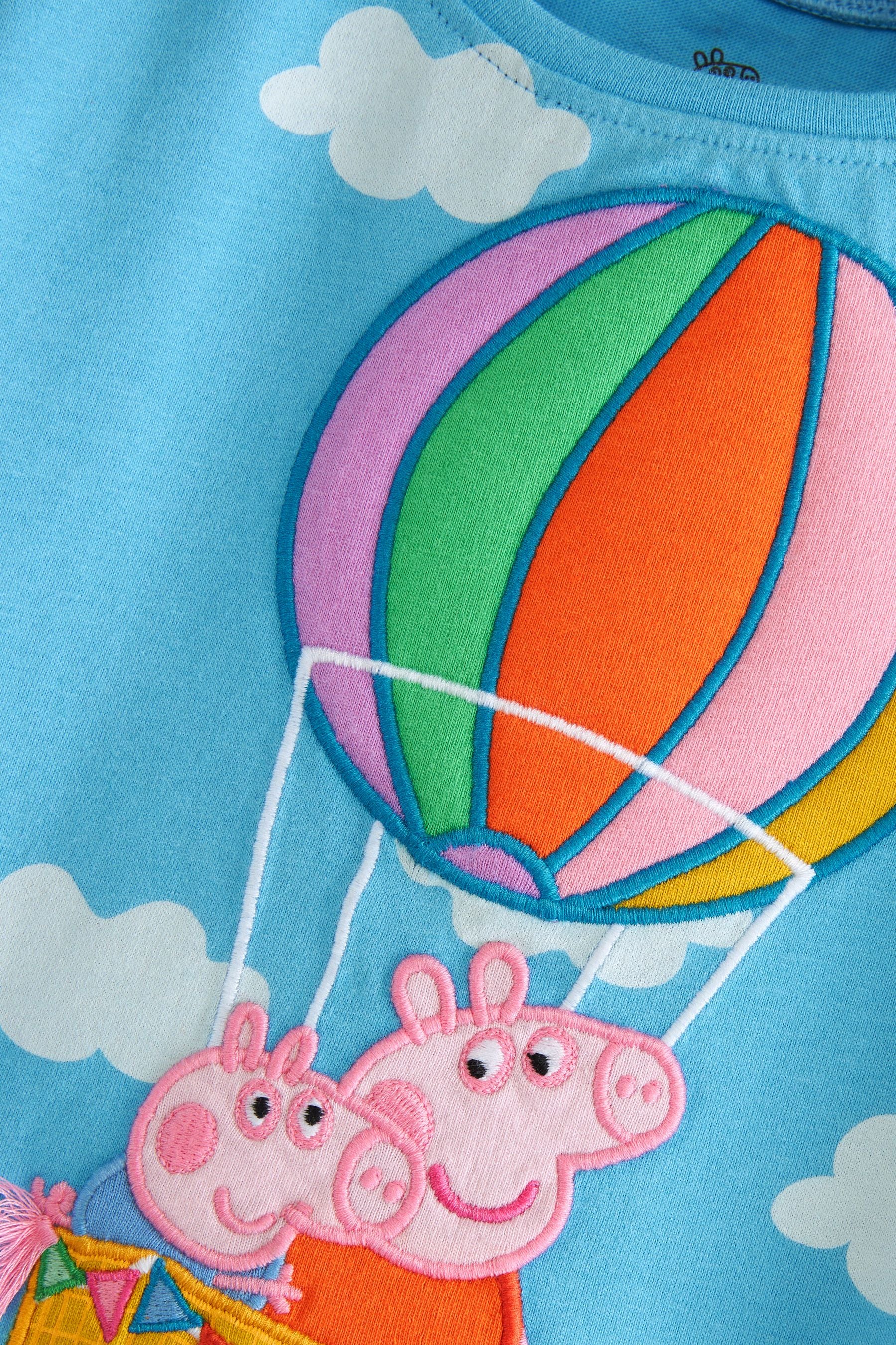 Peppa Pig Balloon Blue Cotton T-Shirt (3mths-7yrs)