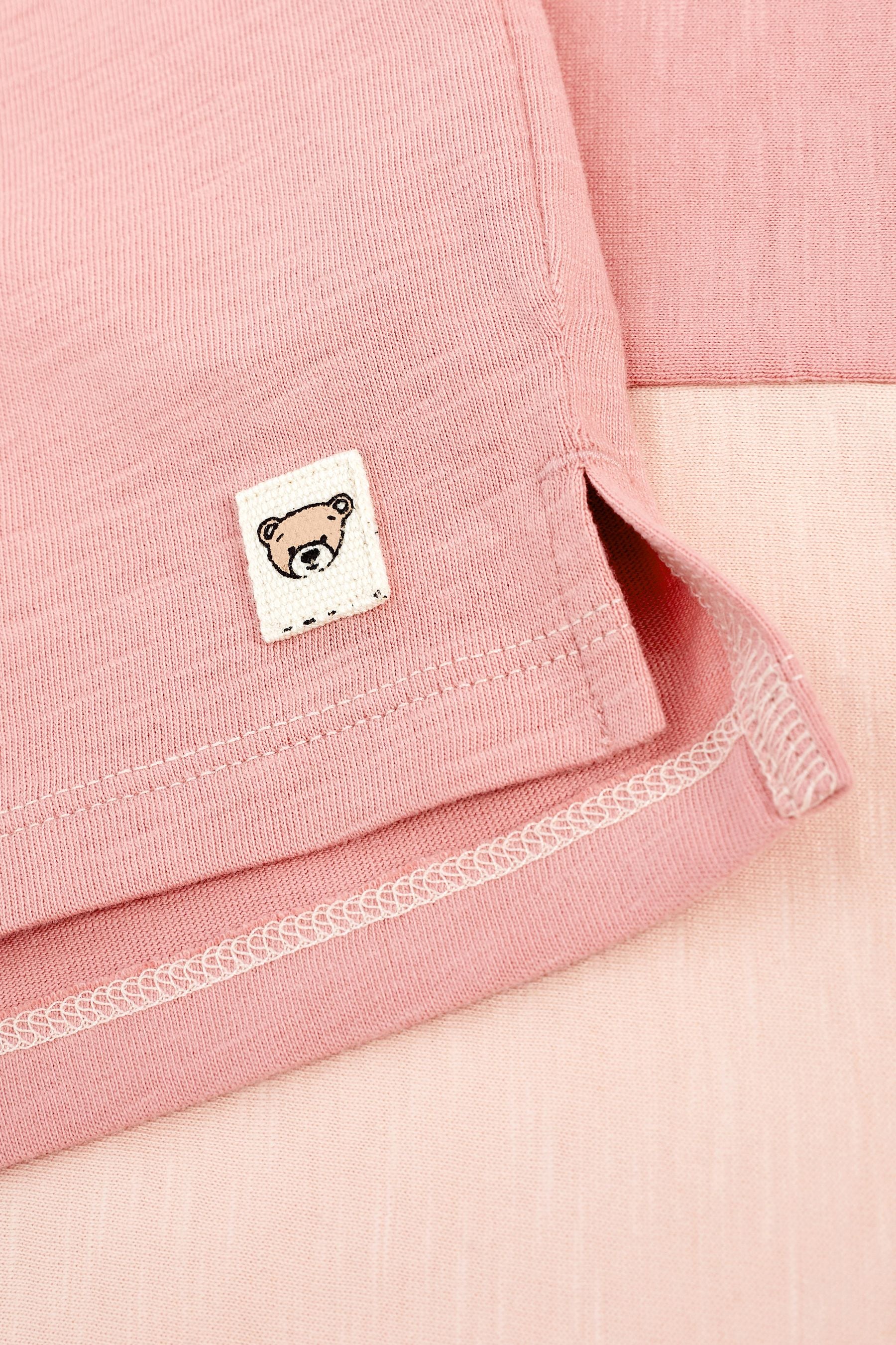 Tonal Pink Colour Block Longline T-Shirt (3mths-7yrs)