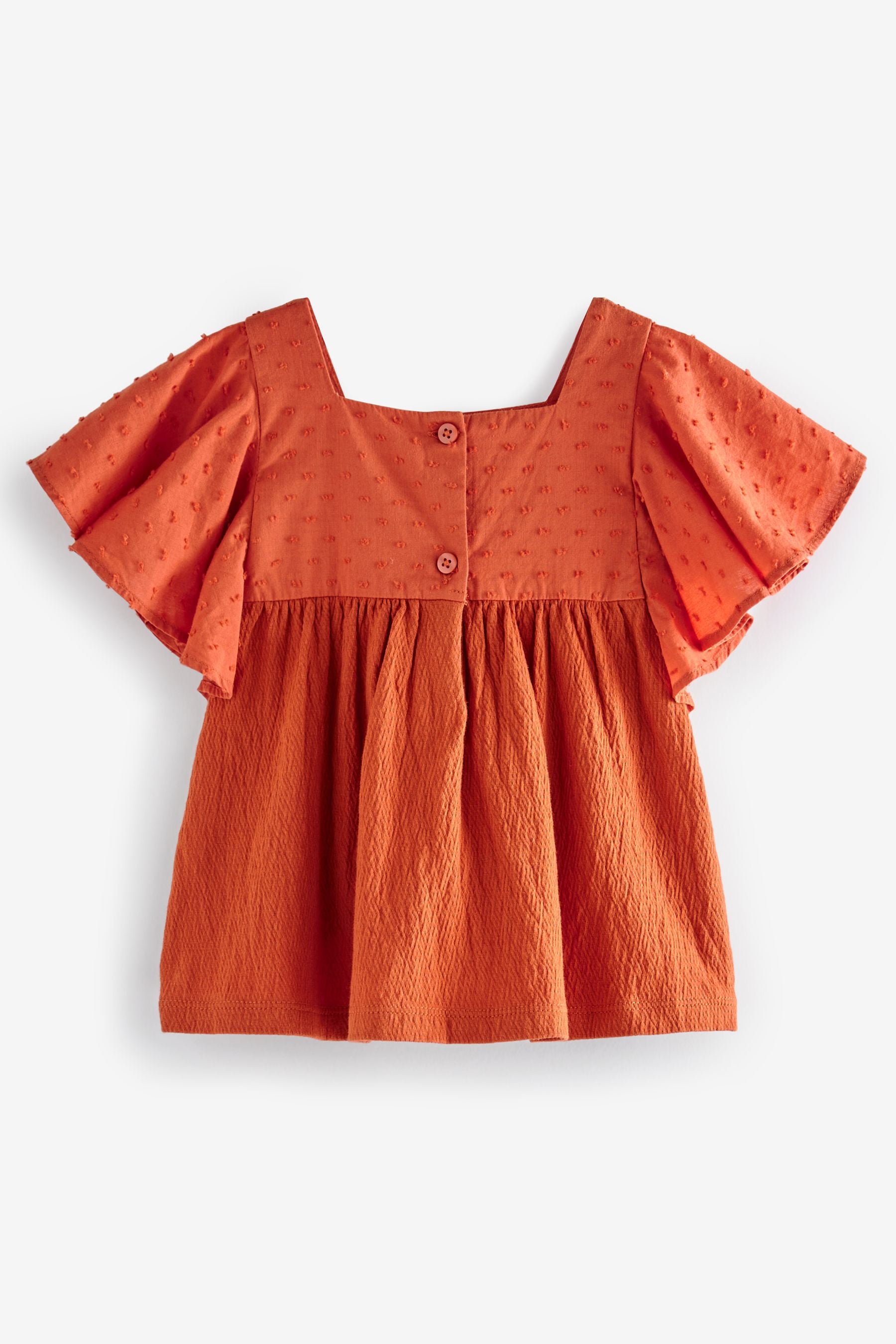 Burnt Orange Jersey Tassel Blouse (3mths-7yrs)