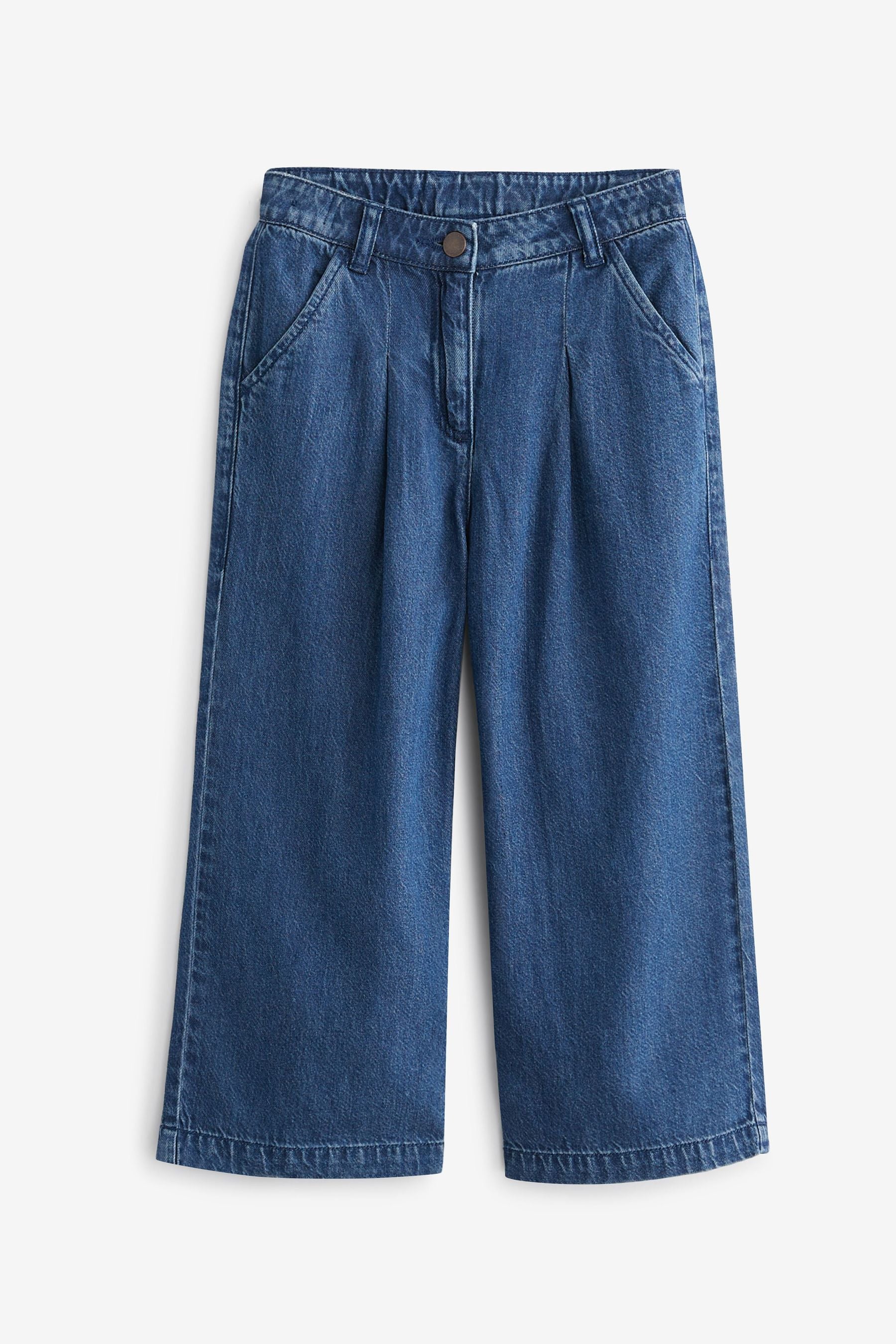 Dark Wash Denim Wide Leg Trousers (3-16yrs)