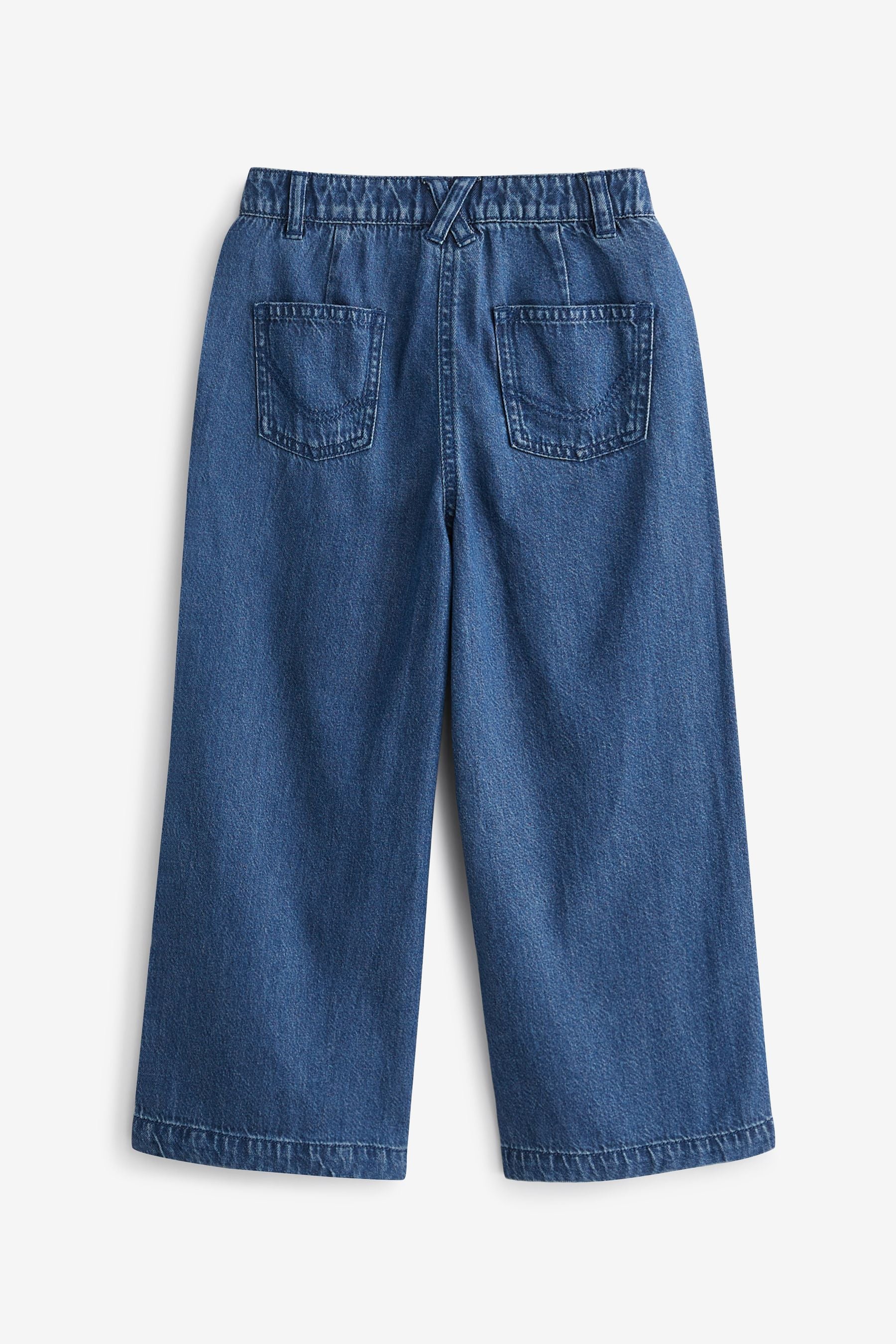 Dark Wash Denim Wide Leg Trousers (3-16yrs)