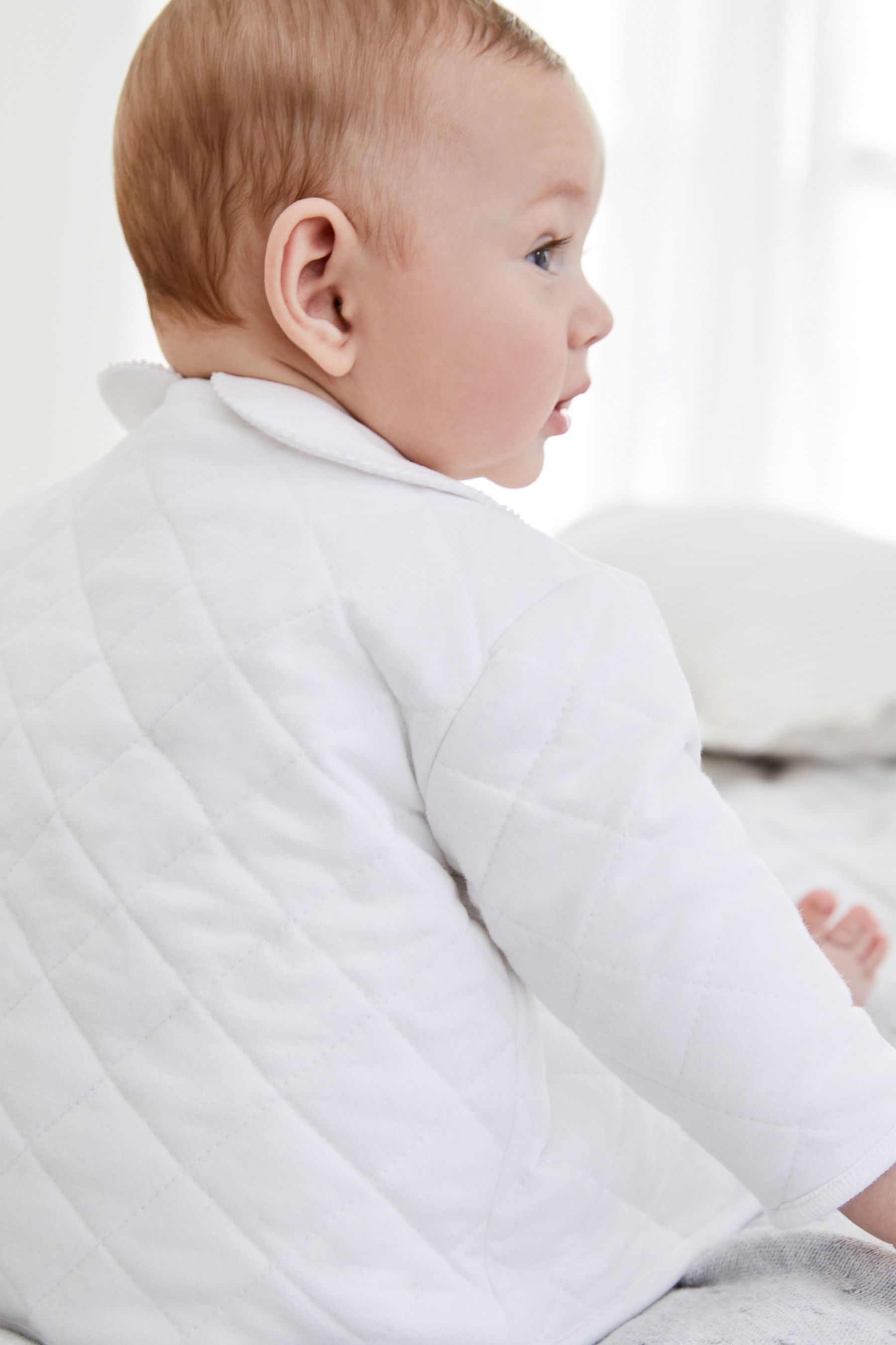 White Baby 3 Piece Jacket, T-Shirt And Leggings Set (0-12mths)