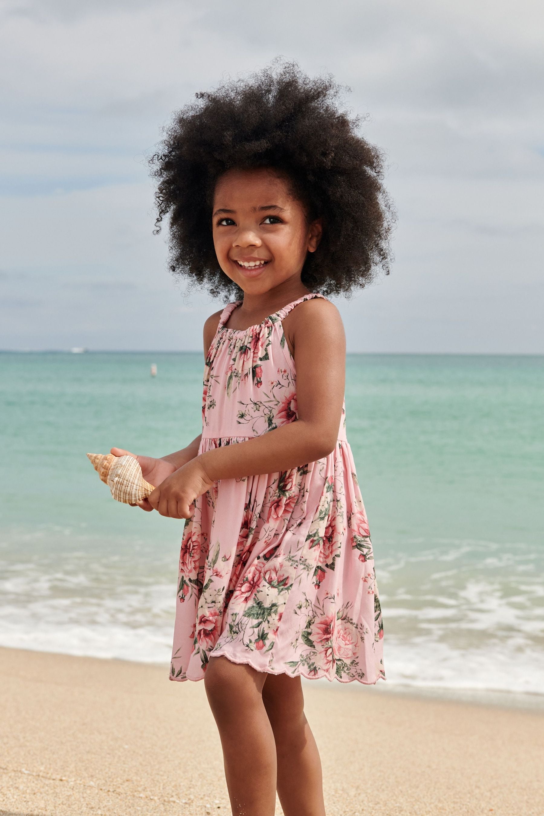 Pink Floral Printed Sundress (3mths-8yrs)