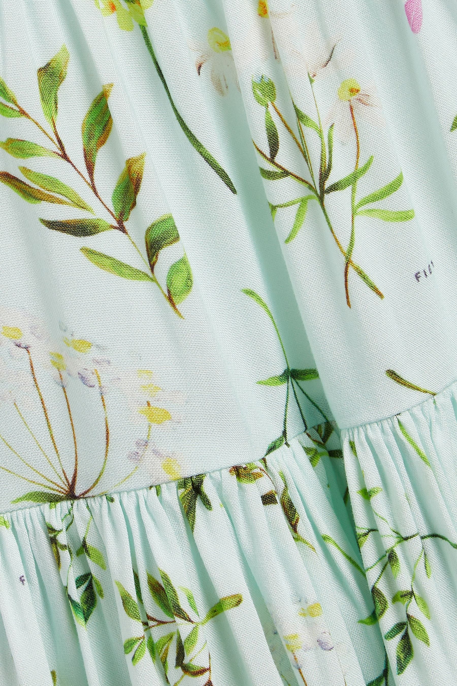 Mint Green Floral Printed Sundress (3mths-8yrs)