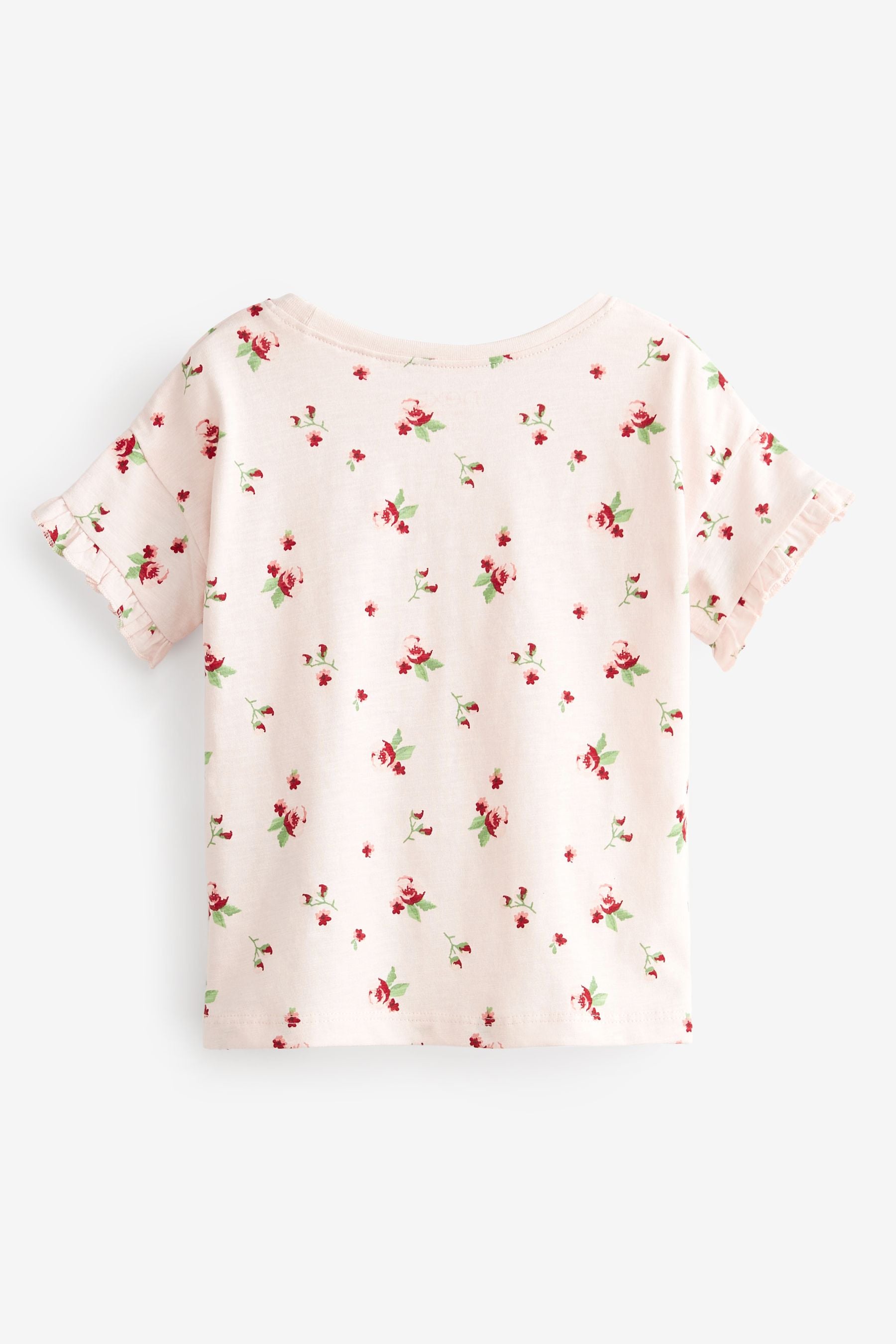 Pink/Red Floral 5 Pack T-Shirts (3mths-7yrs)