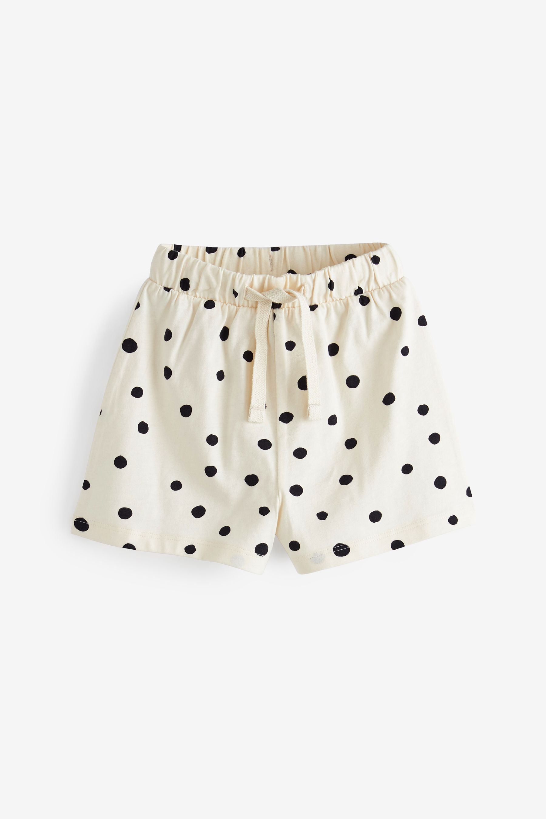 Neutral Spots/Stripes 5 Pack Jersey Shorts (3mths-7yrs)