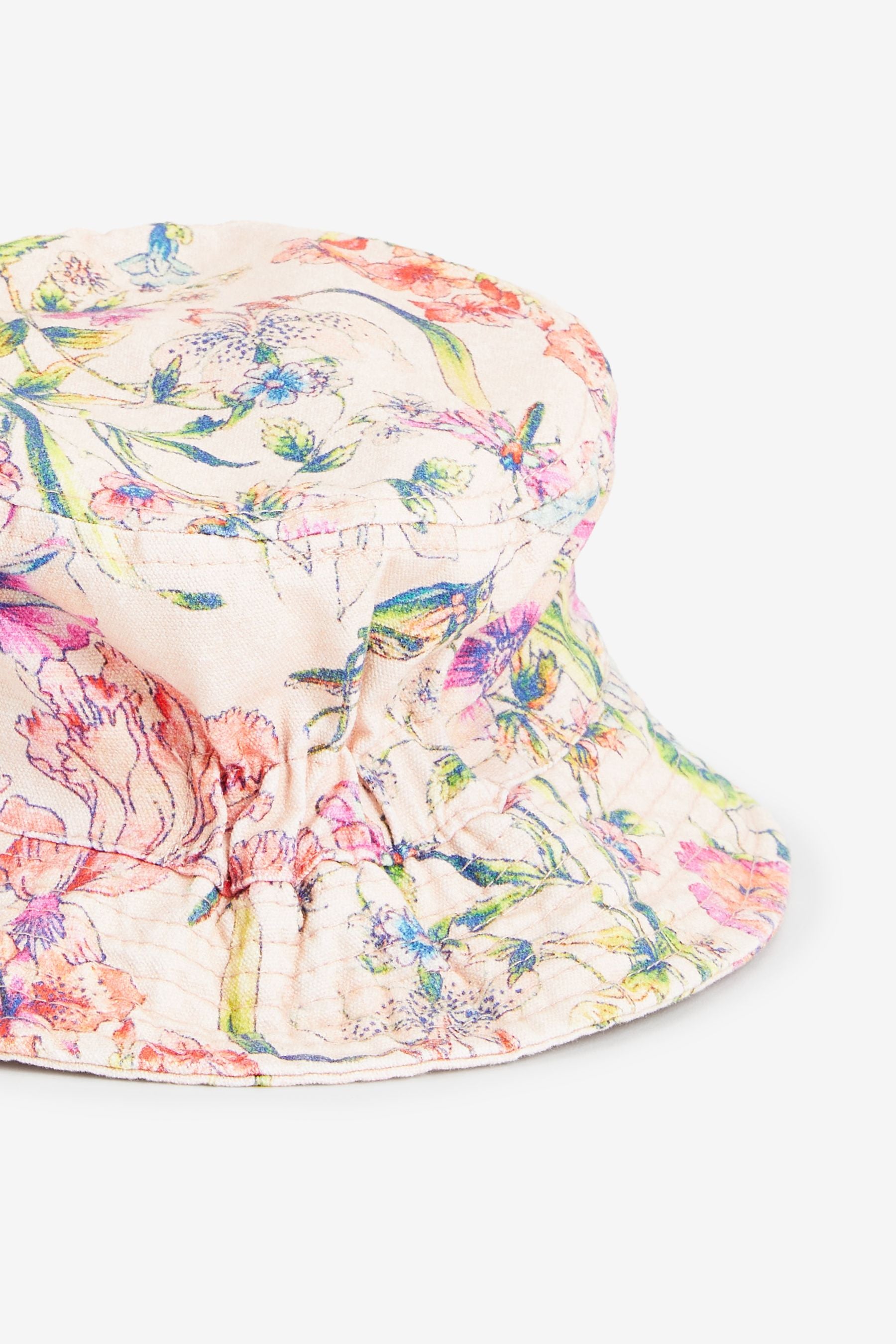 Ecru Cream Printed Bucket Hat (3mths-16yrs)