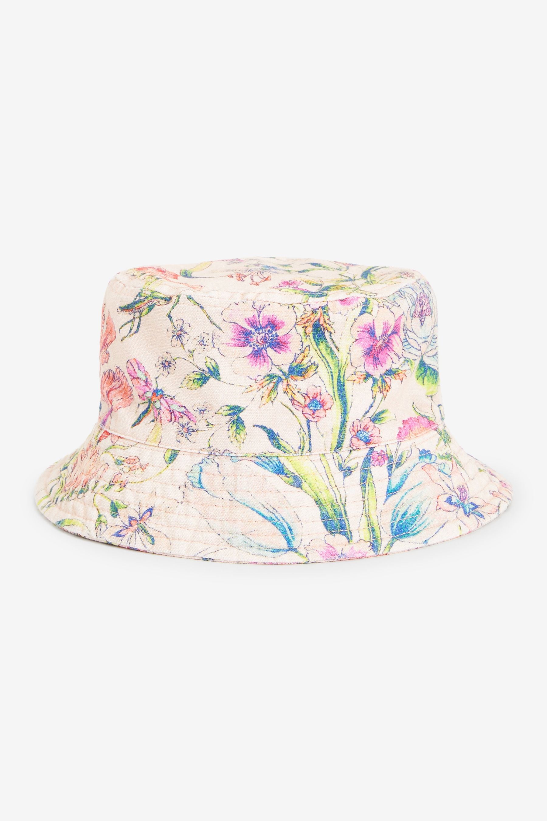 Ecru Cream Printed Bucket Hat (3mths-16yrs)