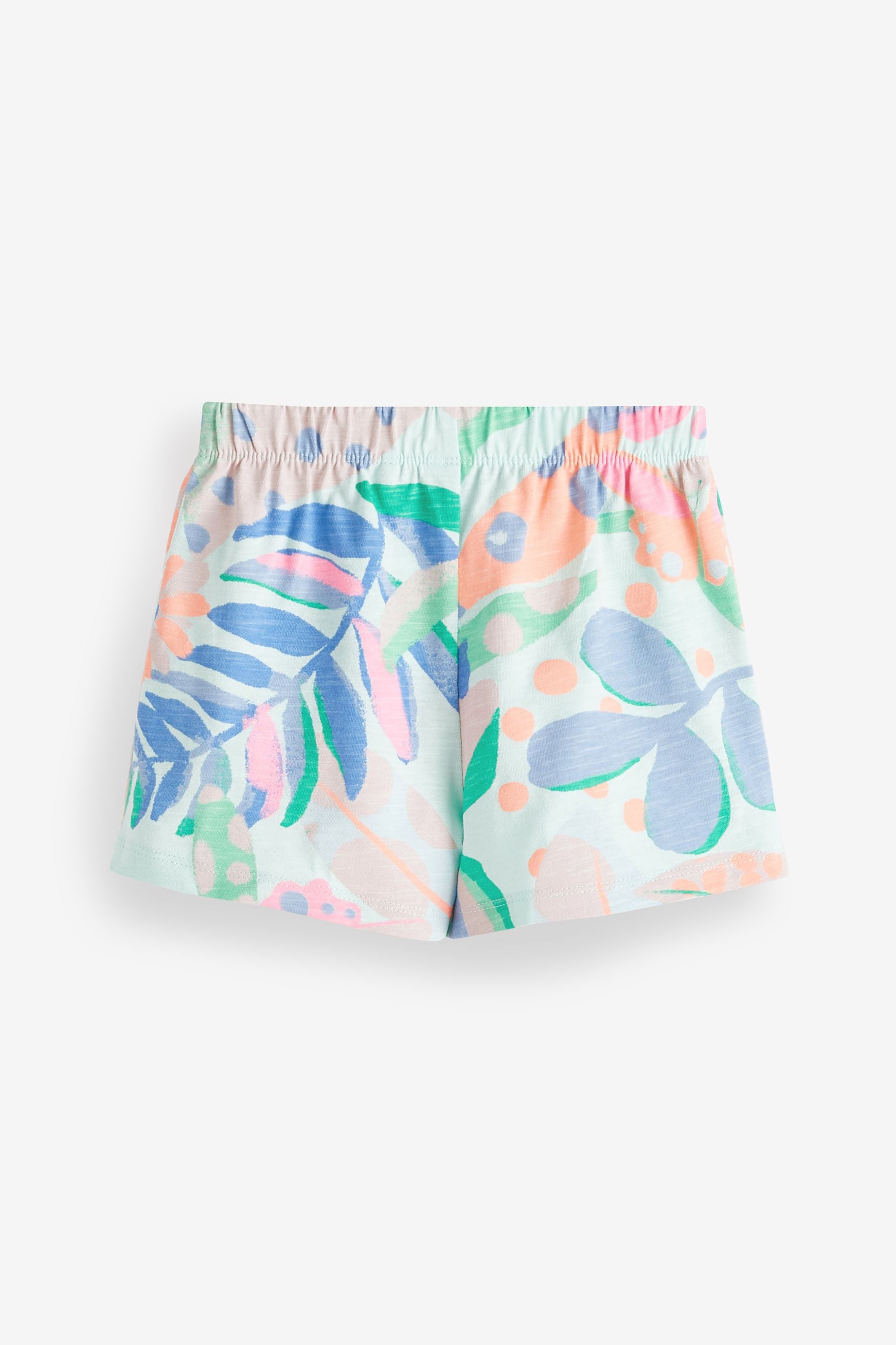 Mint Green/Pink Tropical 5 Pack Jersey Shorts (3mths-7yrs)