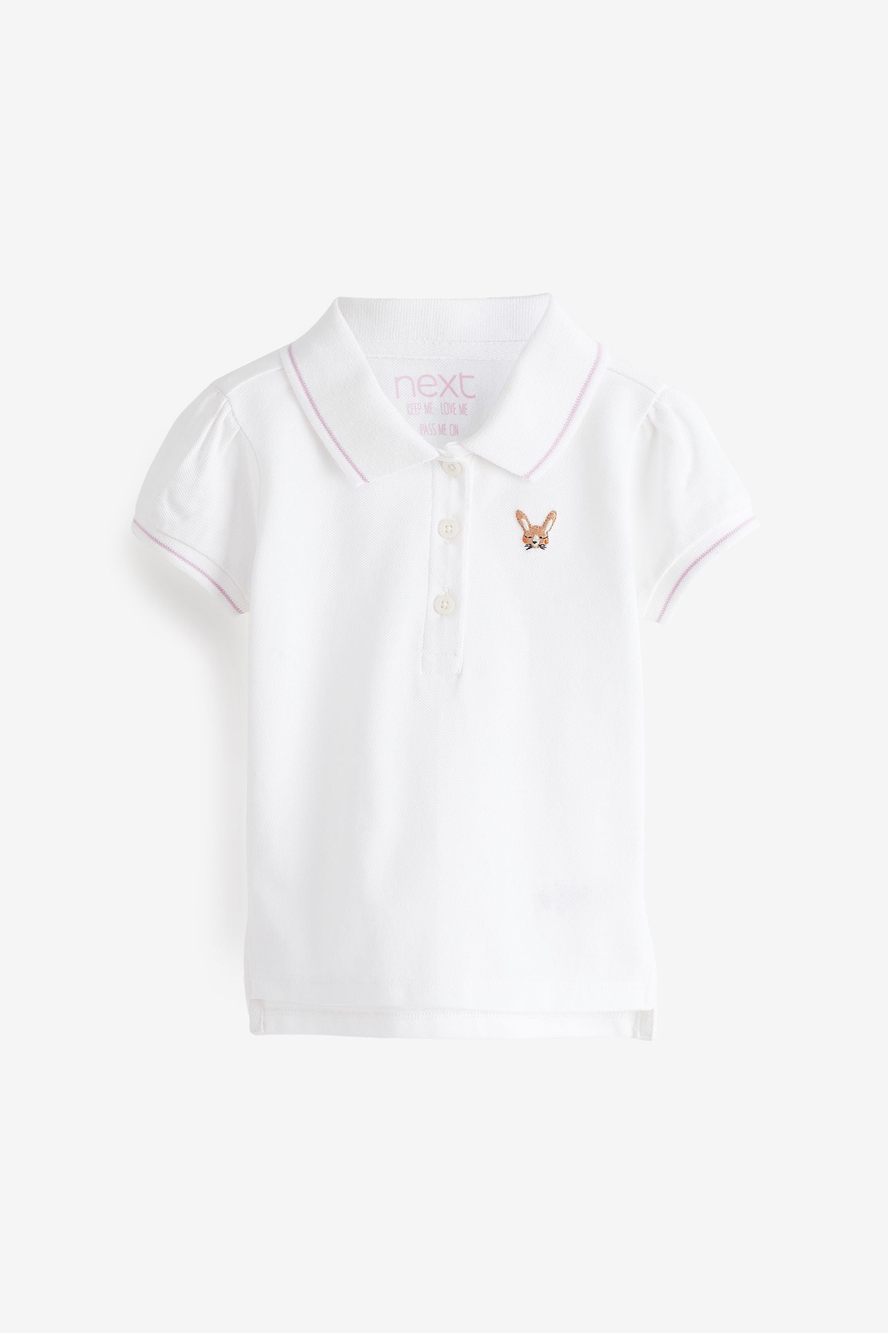 Pink/Lilac Purple/White 3 Pack Polo Tops (3mths-7yrs)