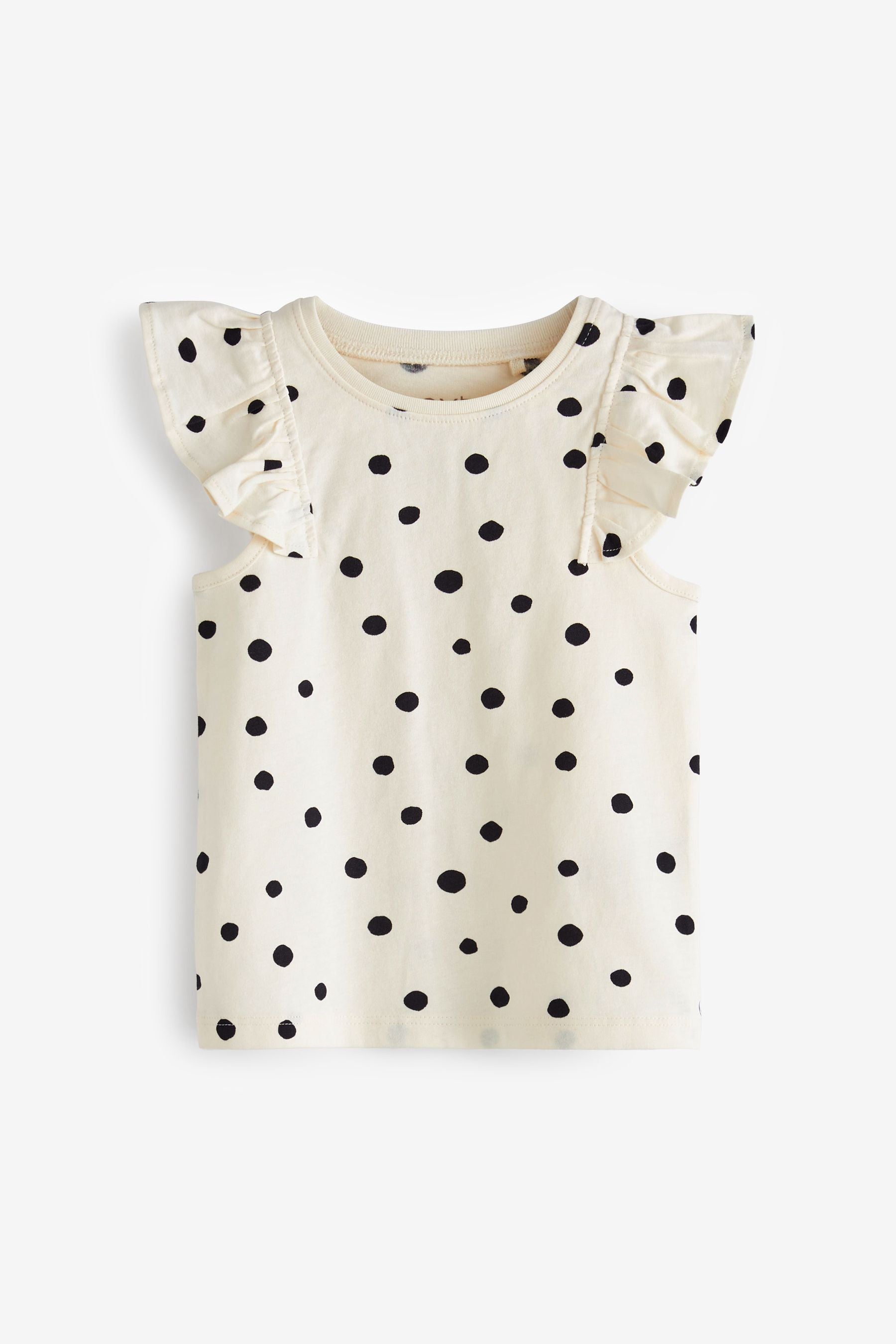 Neutral Spots/Stripes 5 Pack Cotton Vests (3mths-7yrs)