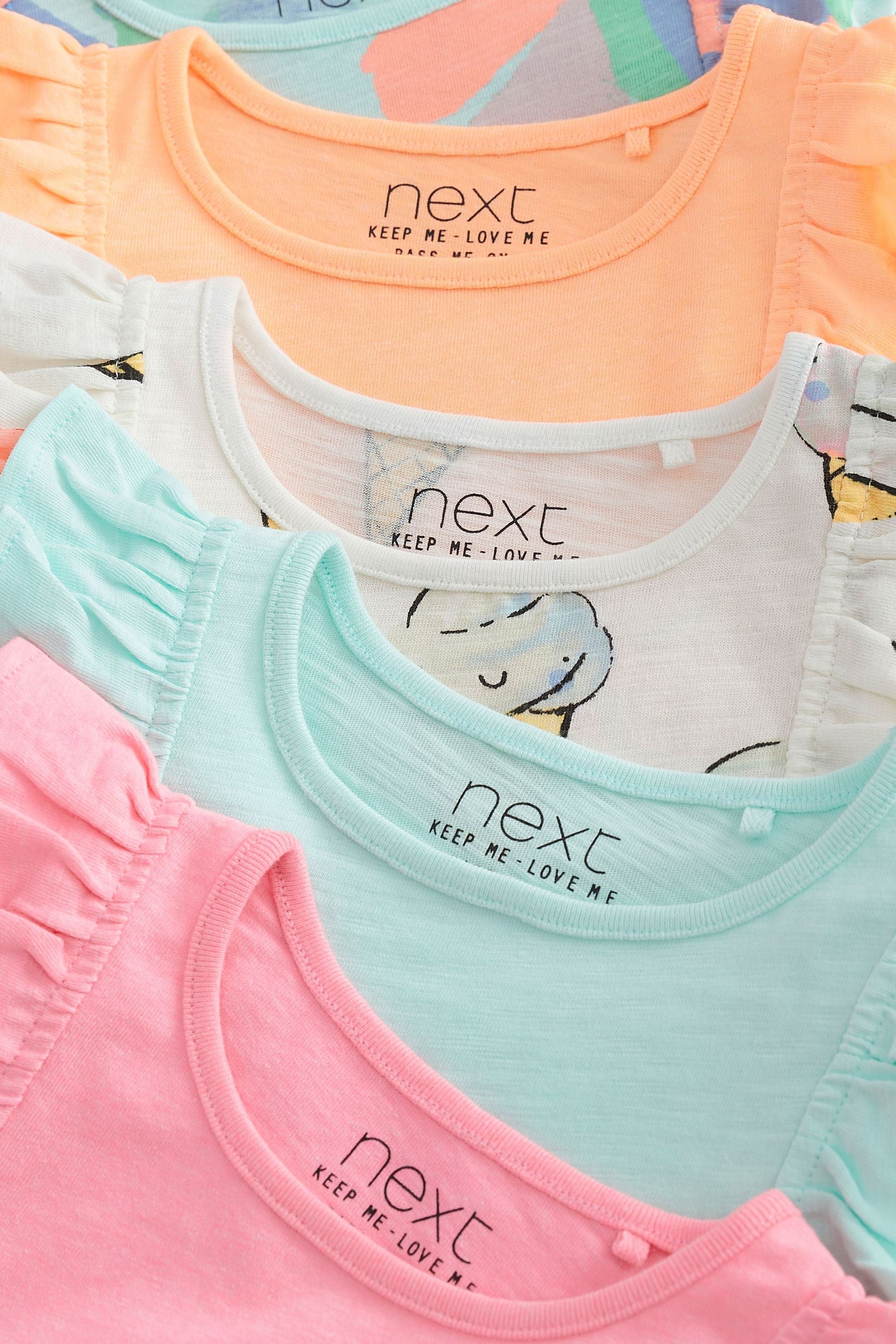 Fluro Ice Cream 5 Pack Cotton Vests (3mths-7yrs)