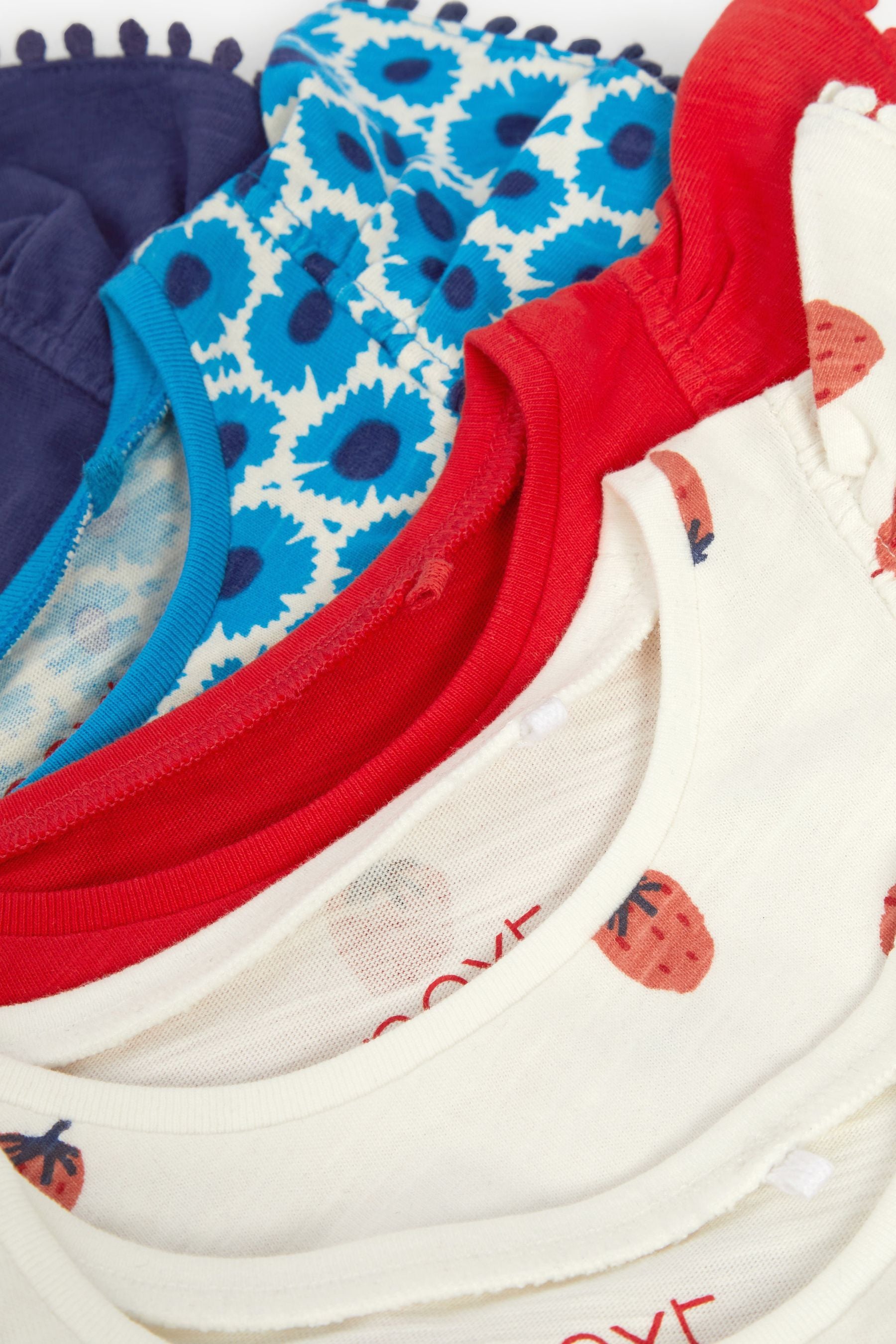 Red/Blue 5 Pack Cotton Vests (3mths-7yrs)