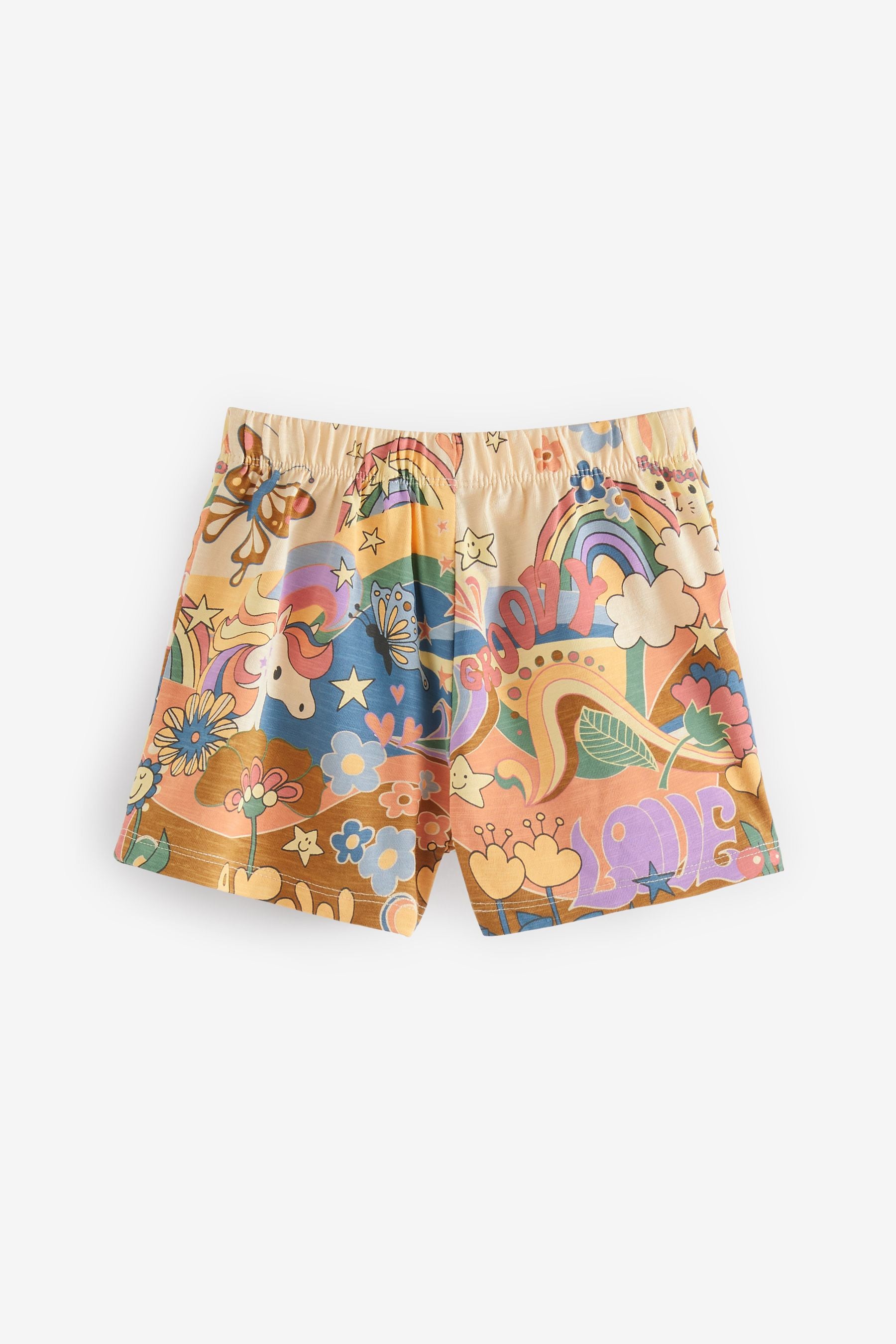 Multi Retro unicorn 3 Pack Jersey Shorts (3mths-7yrs)