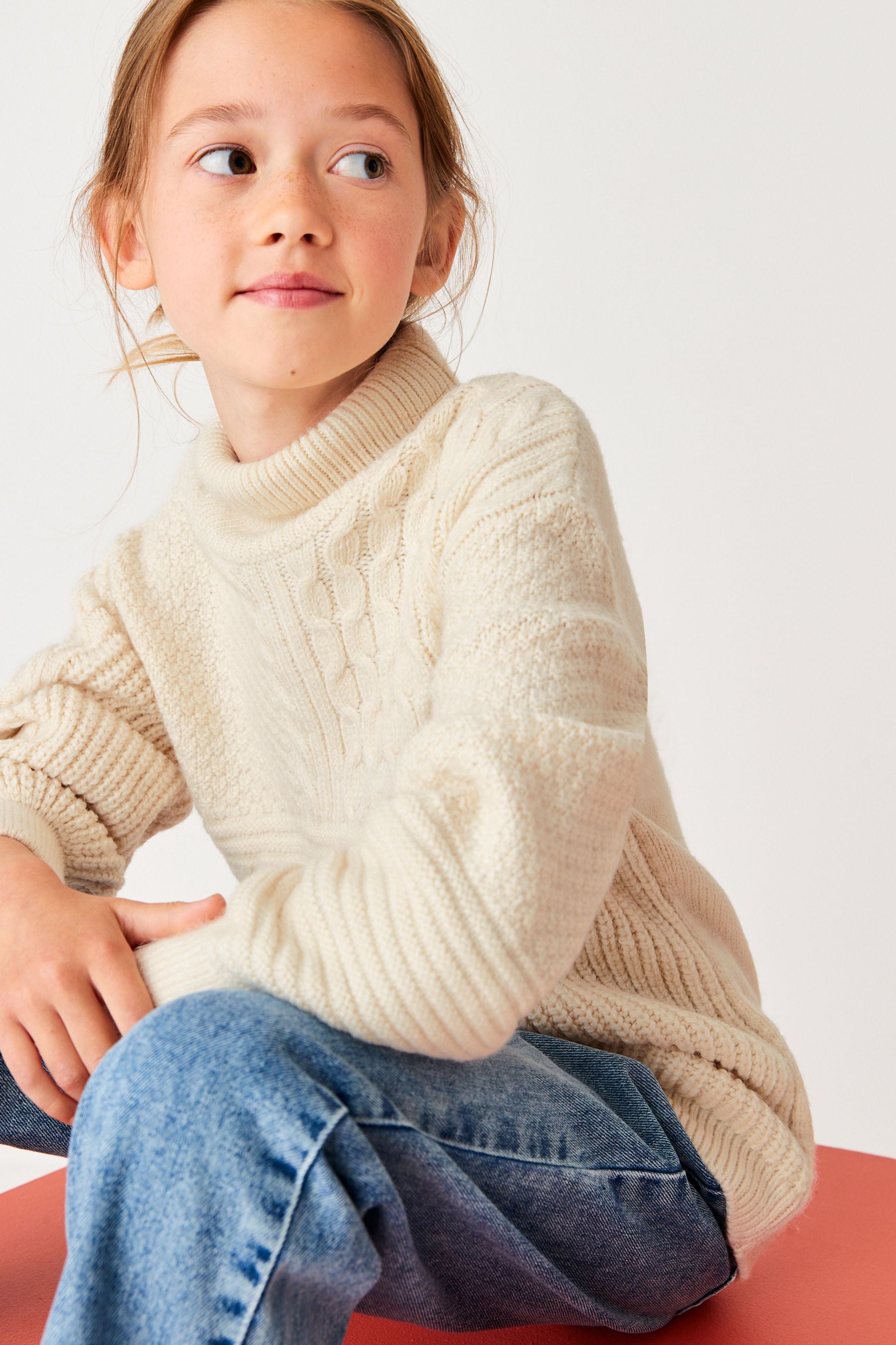 Cream Cable Jumper (3-16yrs)