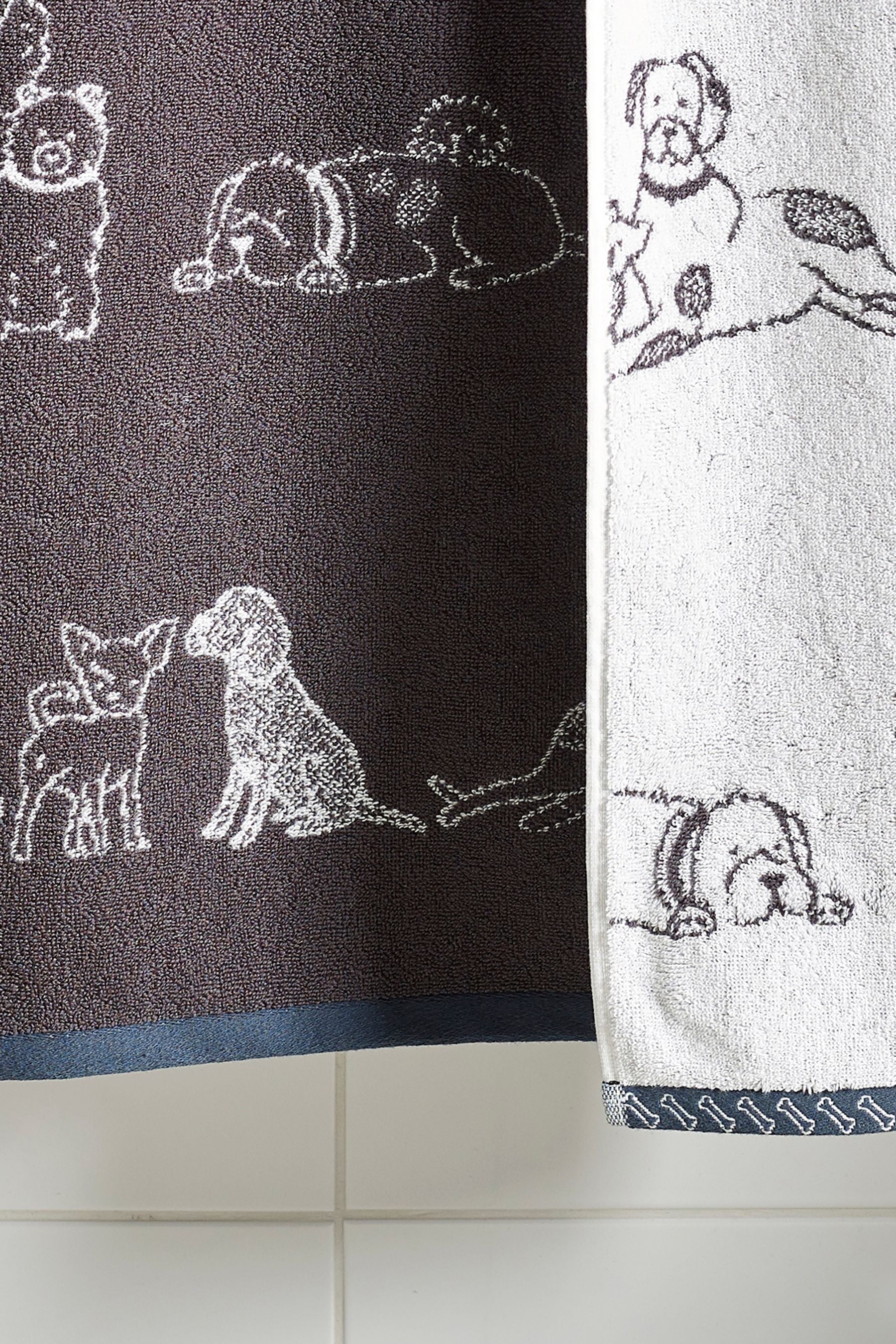 Grey Dog Friends Towel