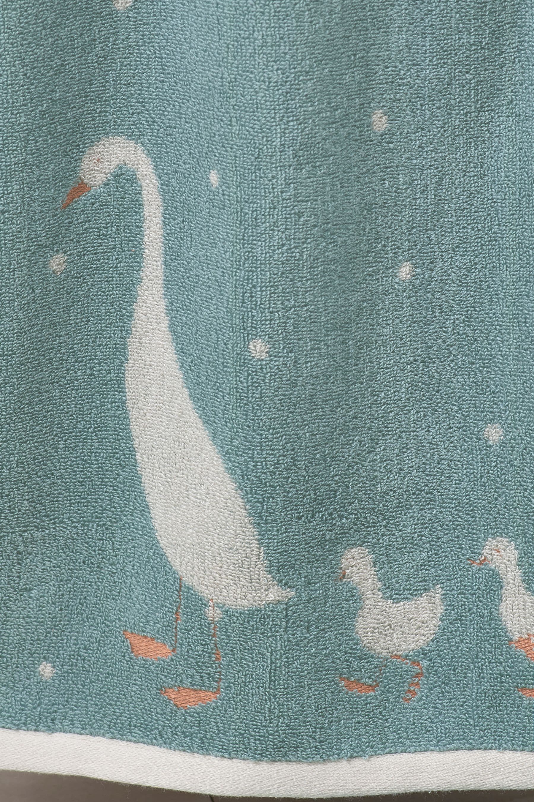 Teal Blue Goose And Friends 100% Cotton Towel