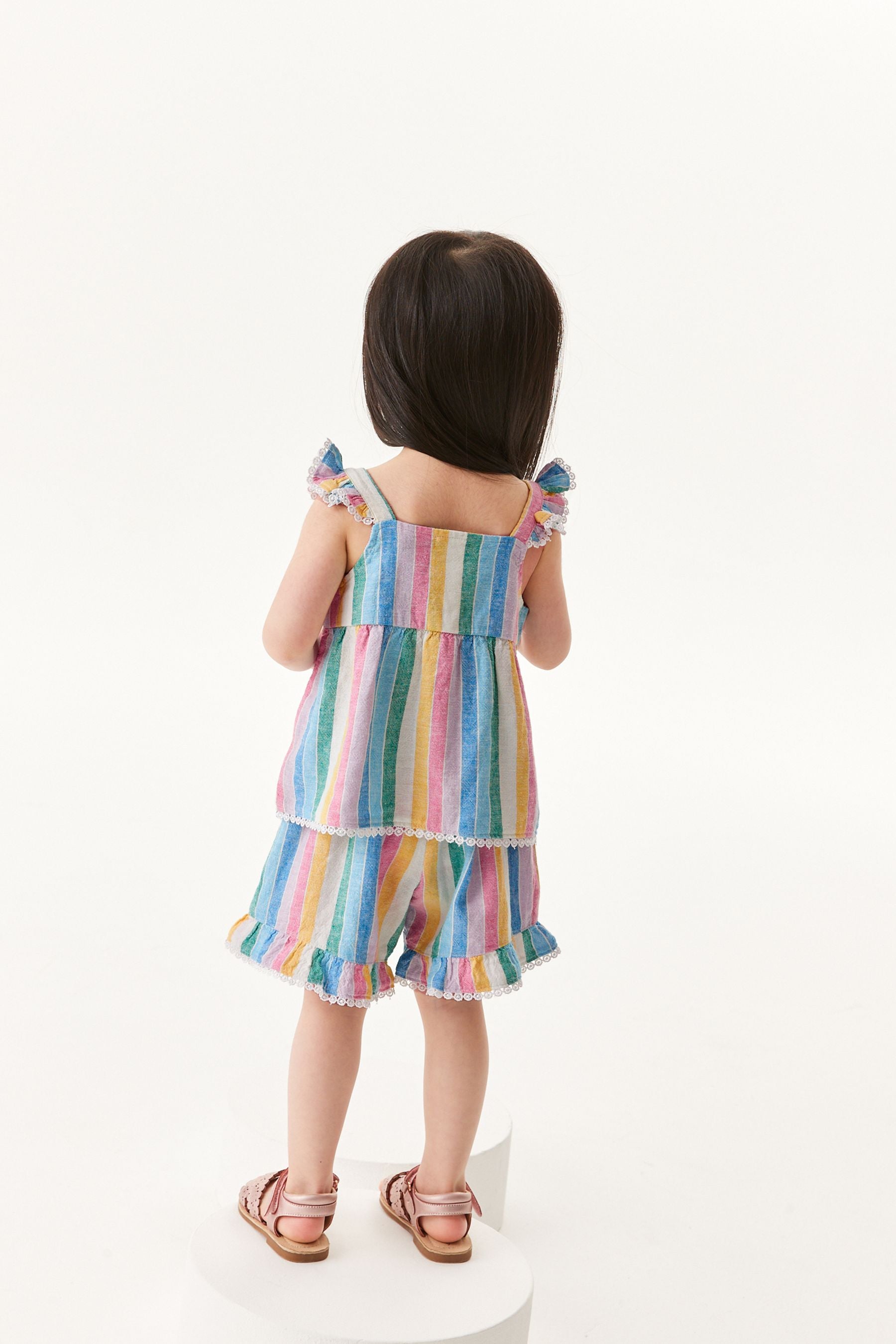 Multi Stripe Top and Short Set (3mths-7yrs)