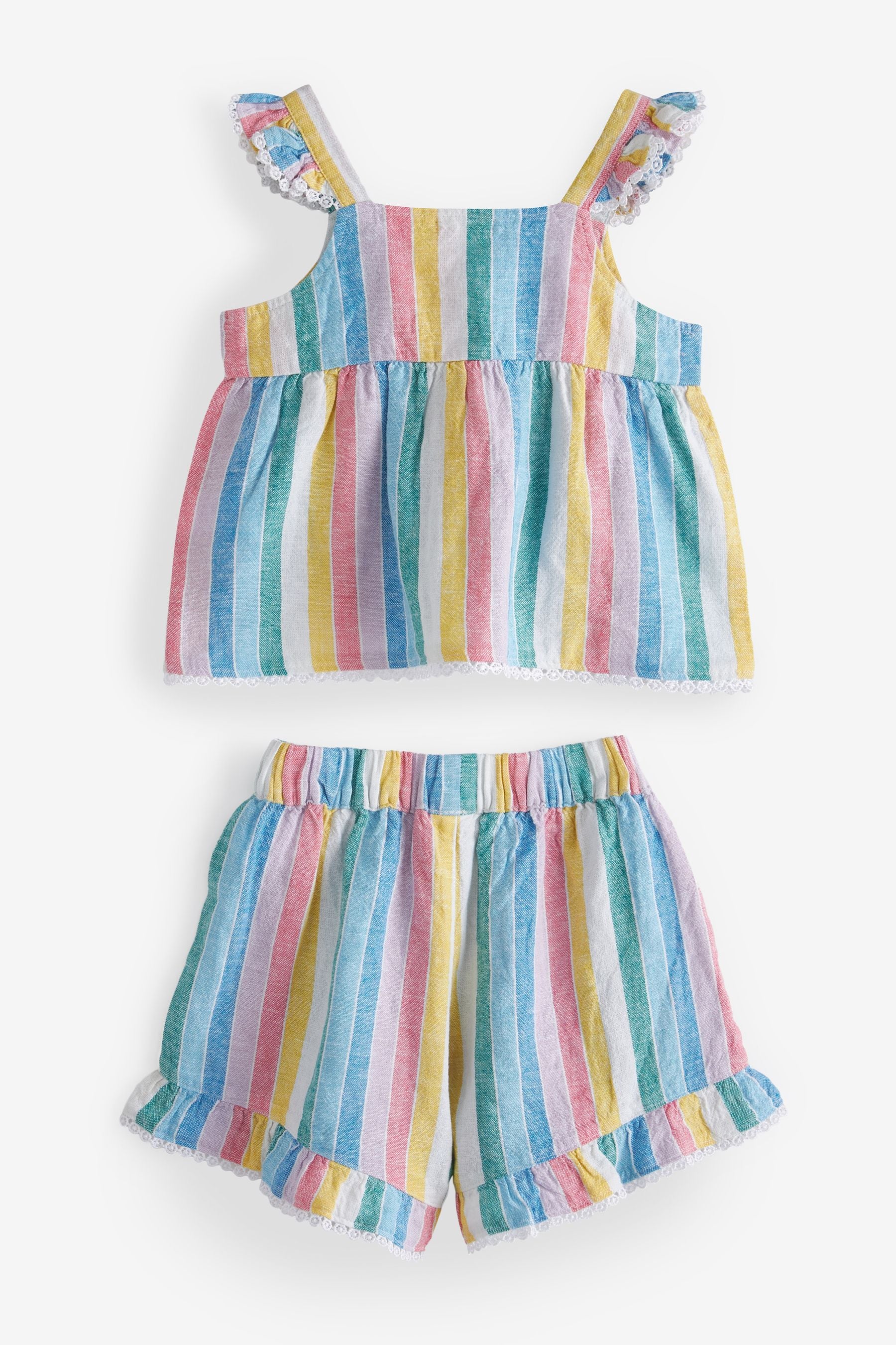 Multi Stripe Top and Short Set (3mths-7yrs)