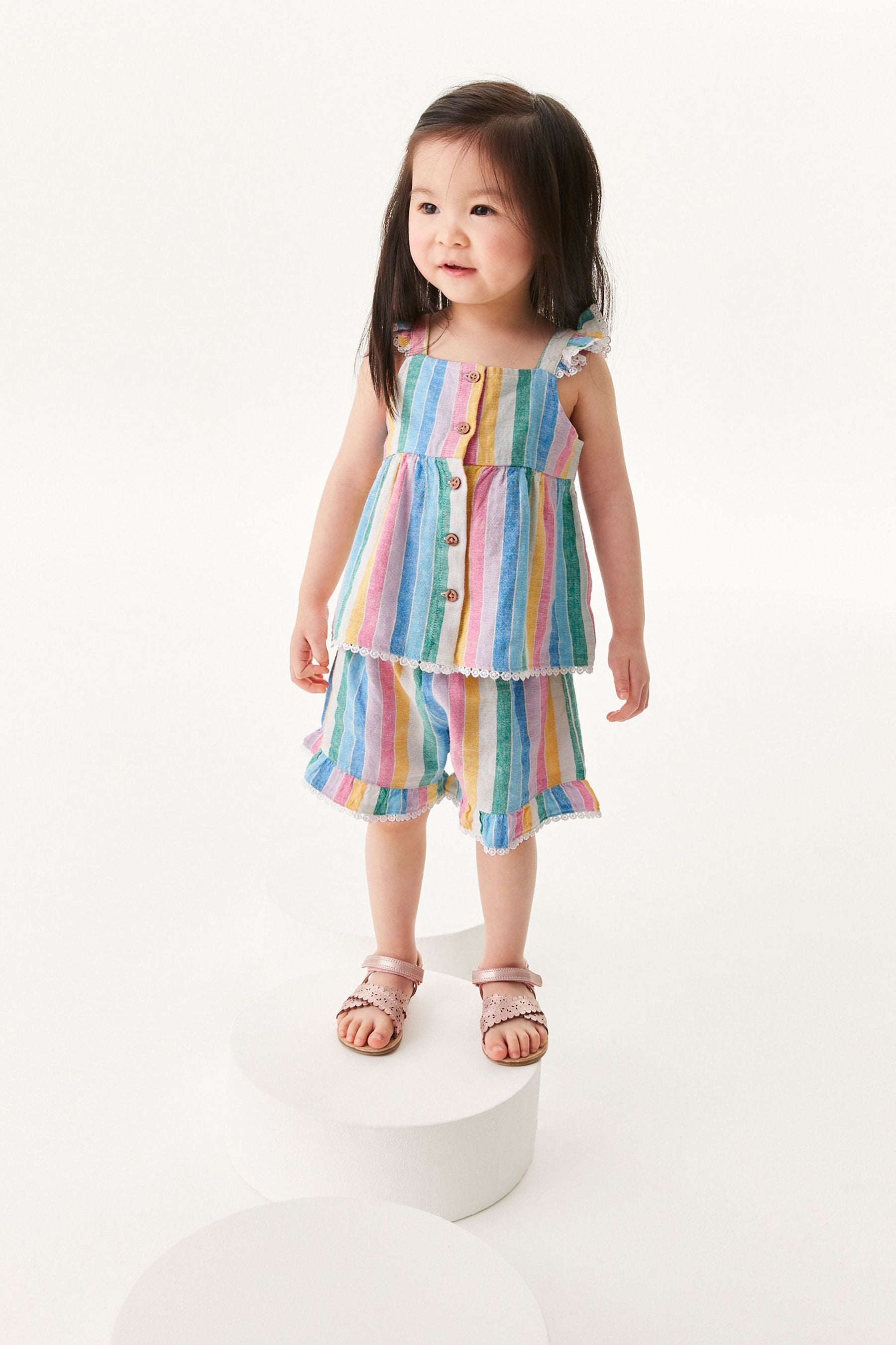 Multi Stripe Top and Short Set (3mths-7yrs)