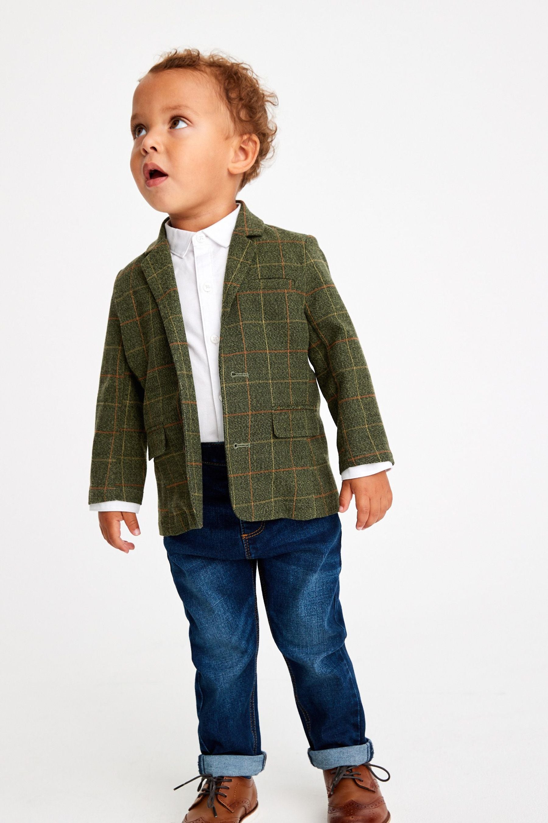 Green Heritage Check Blazer (3mths-9yrs)