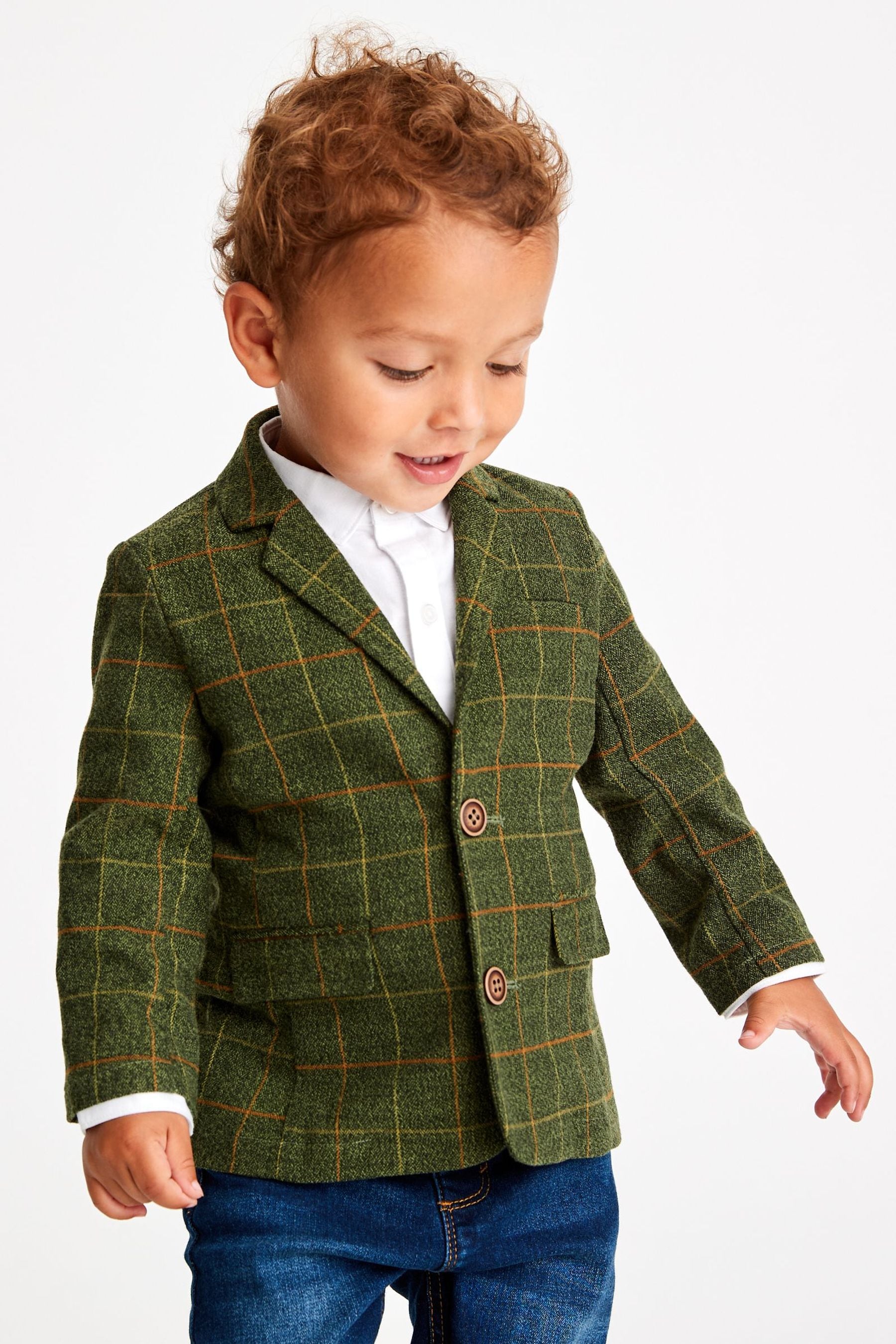 Green Heritage Check Blazer (3mths-9yrs)