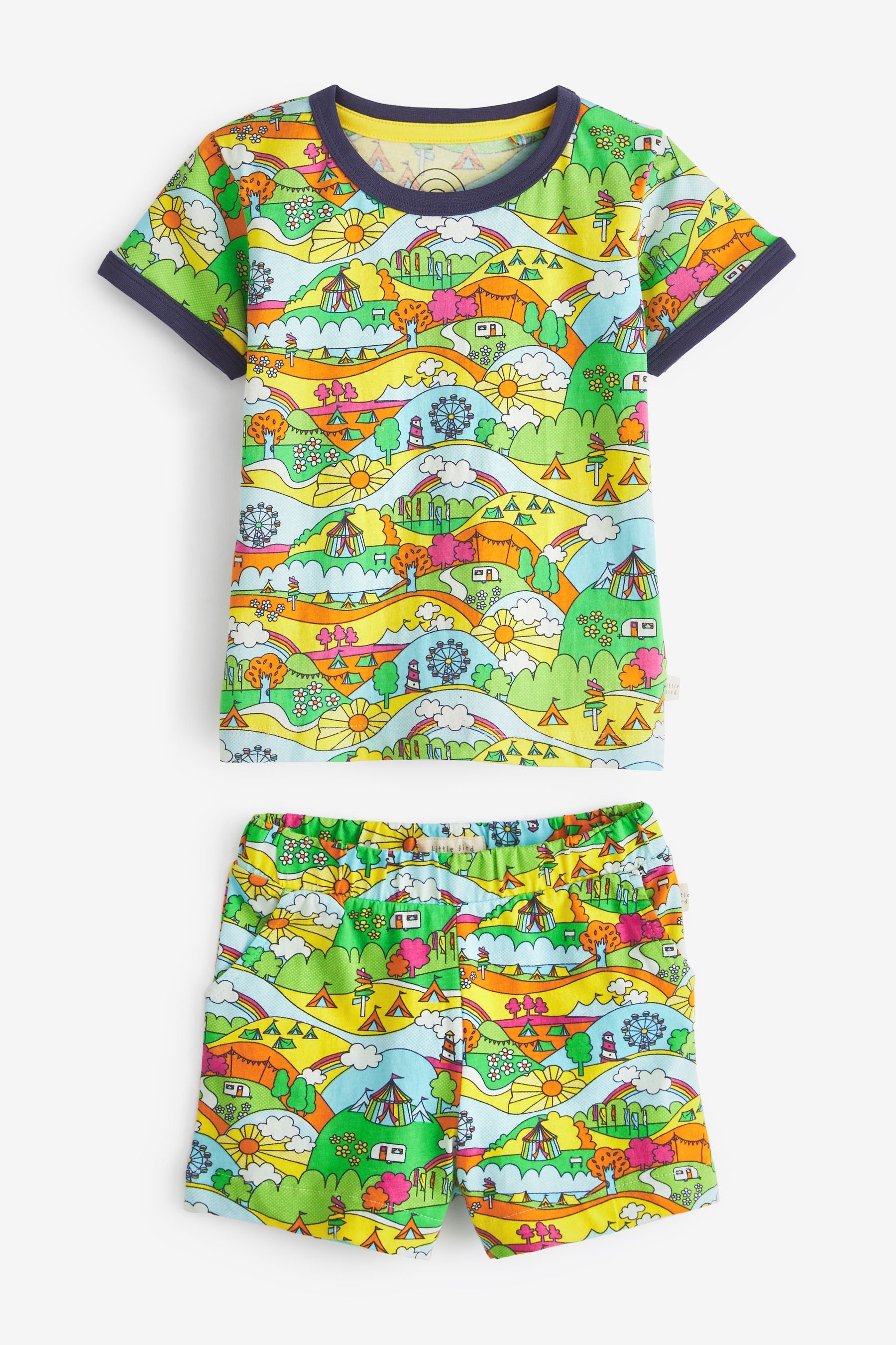 Multi Little Bird by Jools Oliver Jersey T-Shirt And Shorts Set