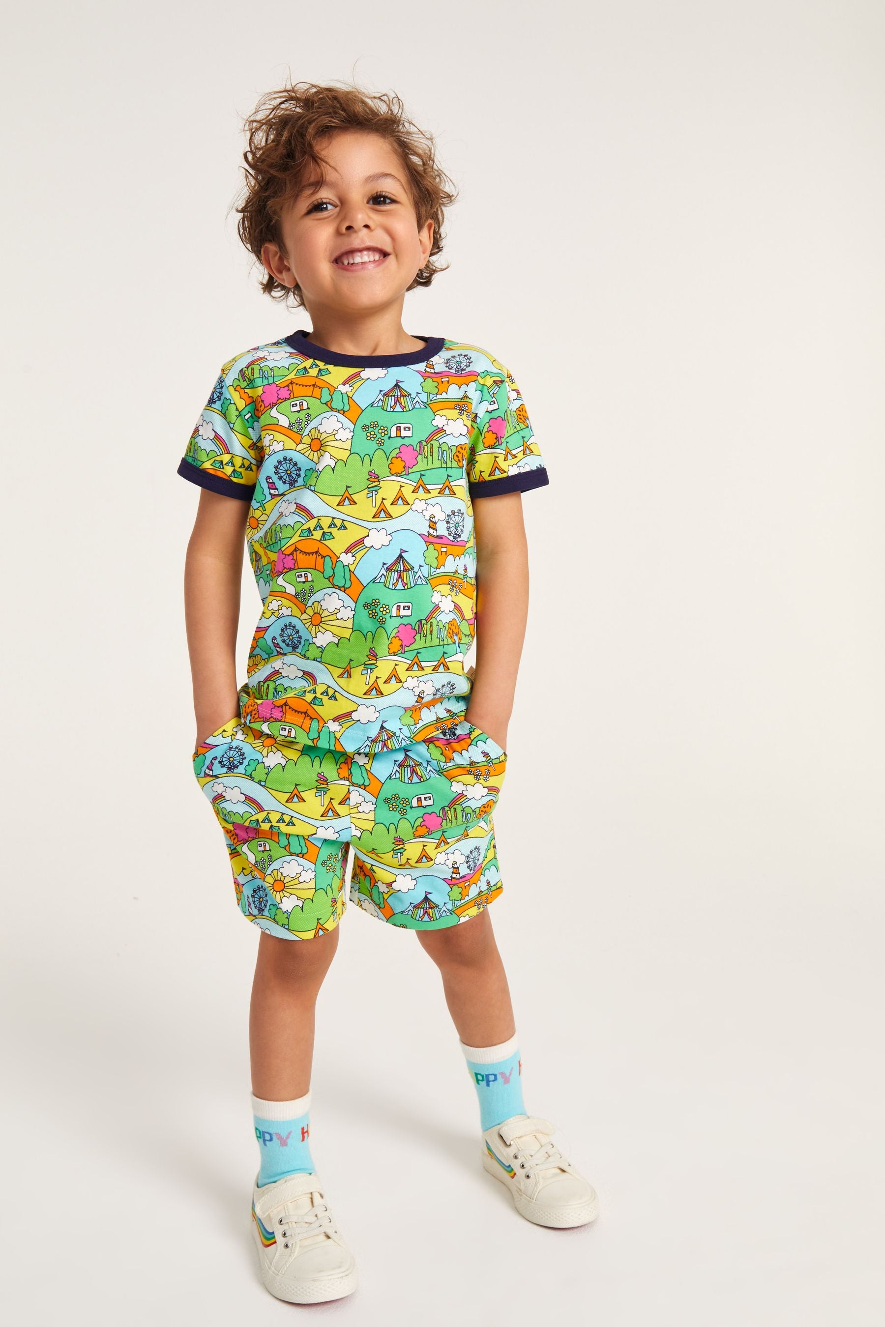 Multi Little Bird by Jools Oliver Jersey T-Shirt And Shorts Set