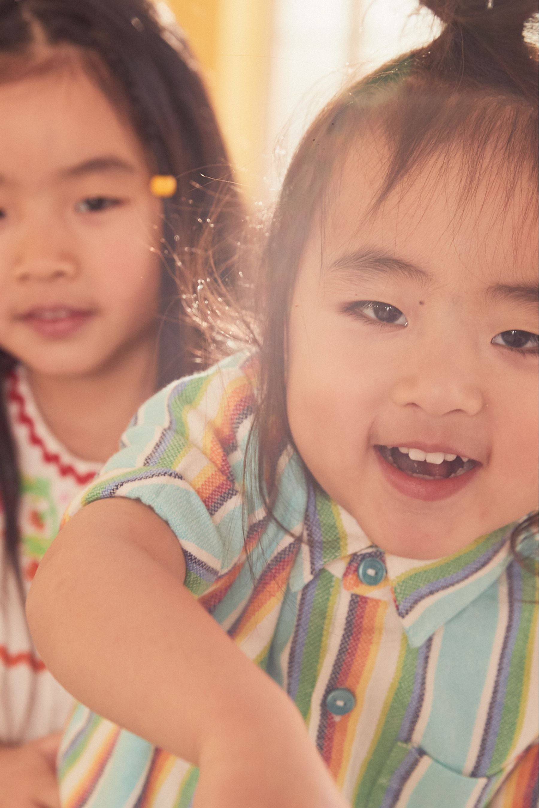 Little Bird Blue Stripe Shirt And Shorts Set