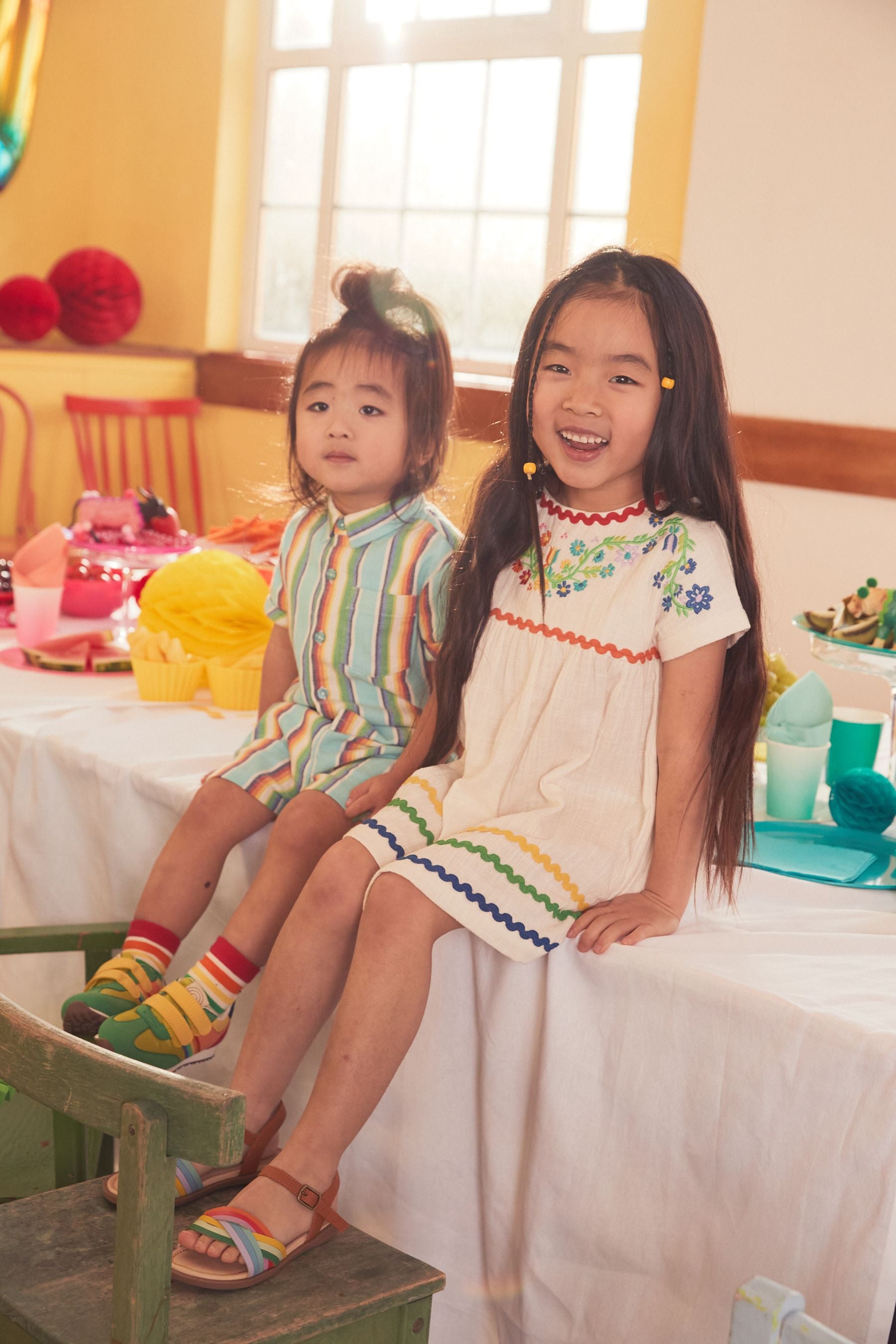 Little Bird Blue Stripe Shirt And Shorts Set