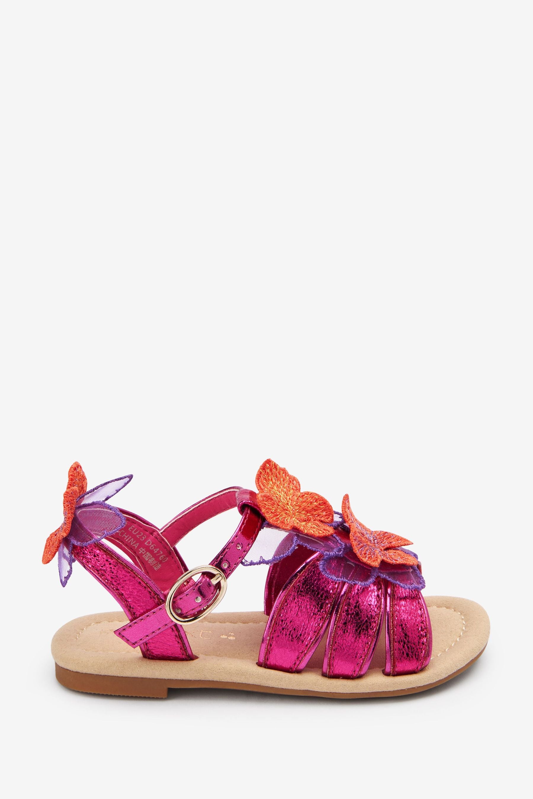 Pink Butterfly Sandals