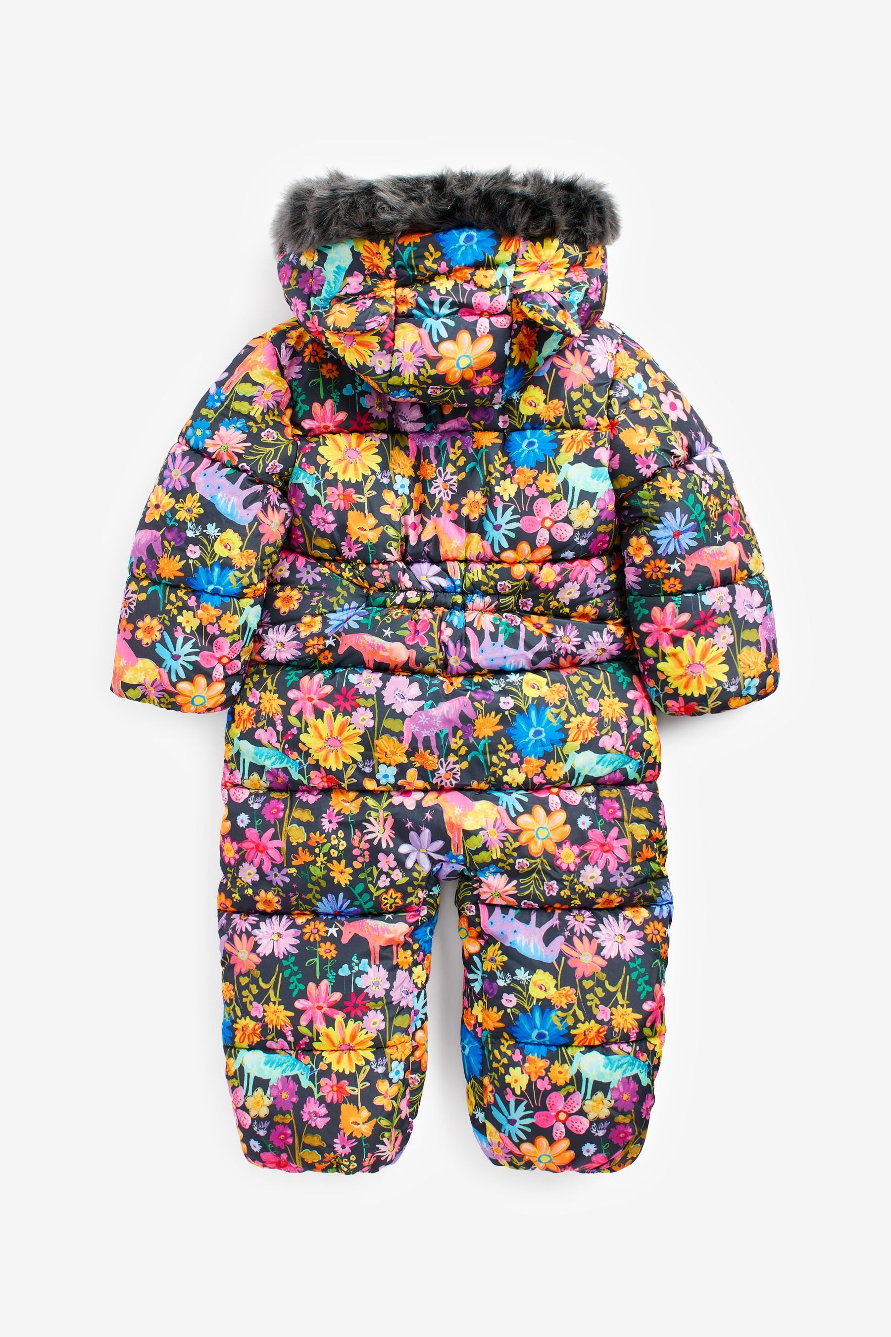 Multi Floral Next Hower Resistant Printed Snowsuit (3mths-7yrs)