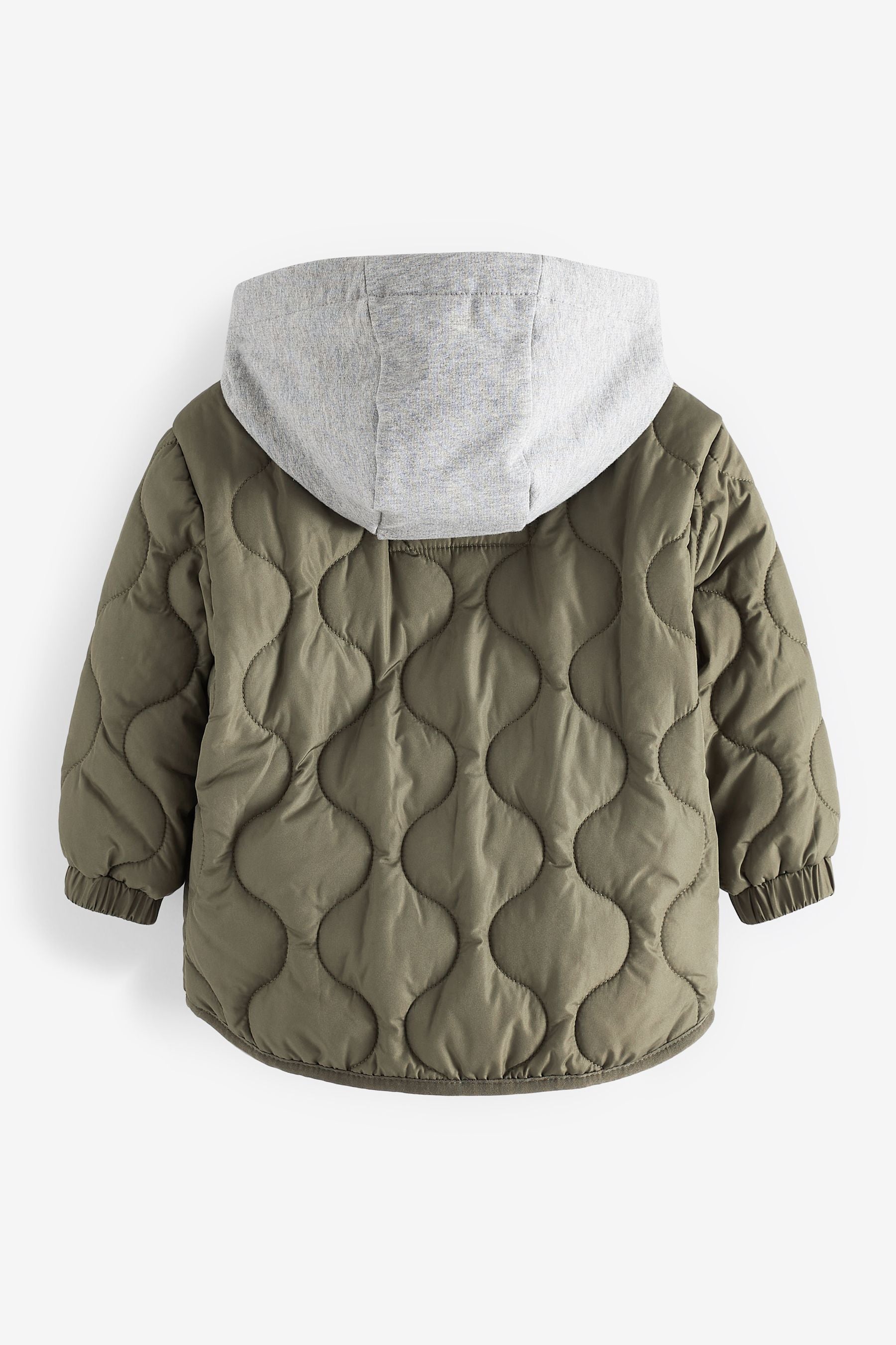 Khaki Green Onion Quilted Jacket (3mths-7yrs)