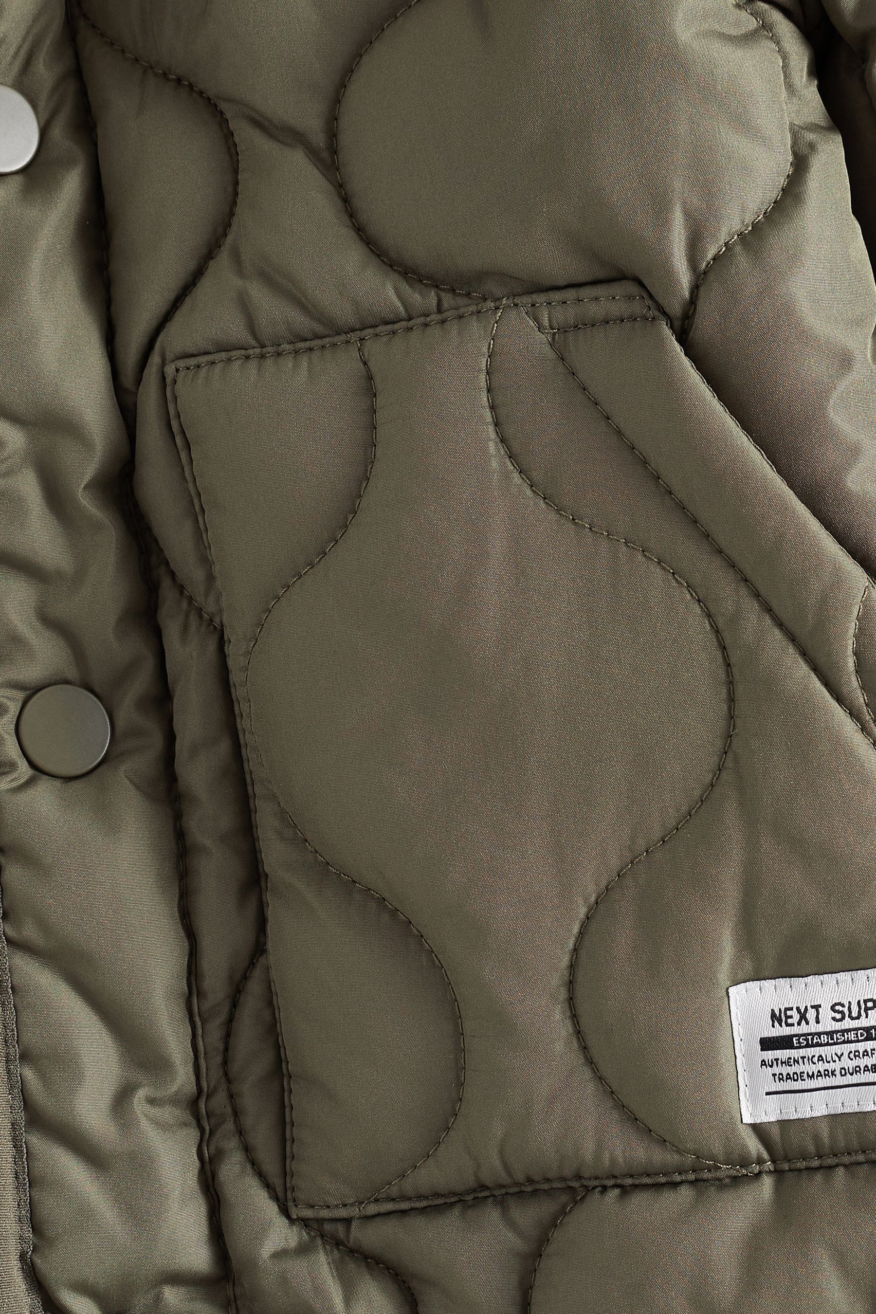 Khaki Green Onion Quilted Jacket (3mths-7yrs)