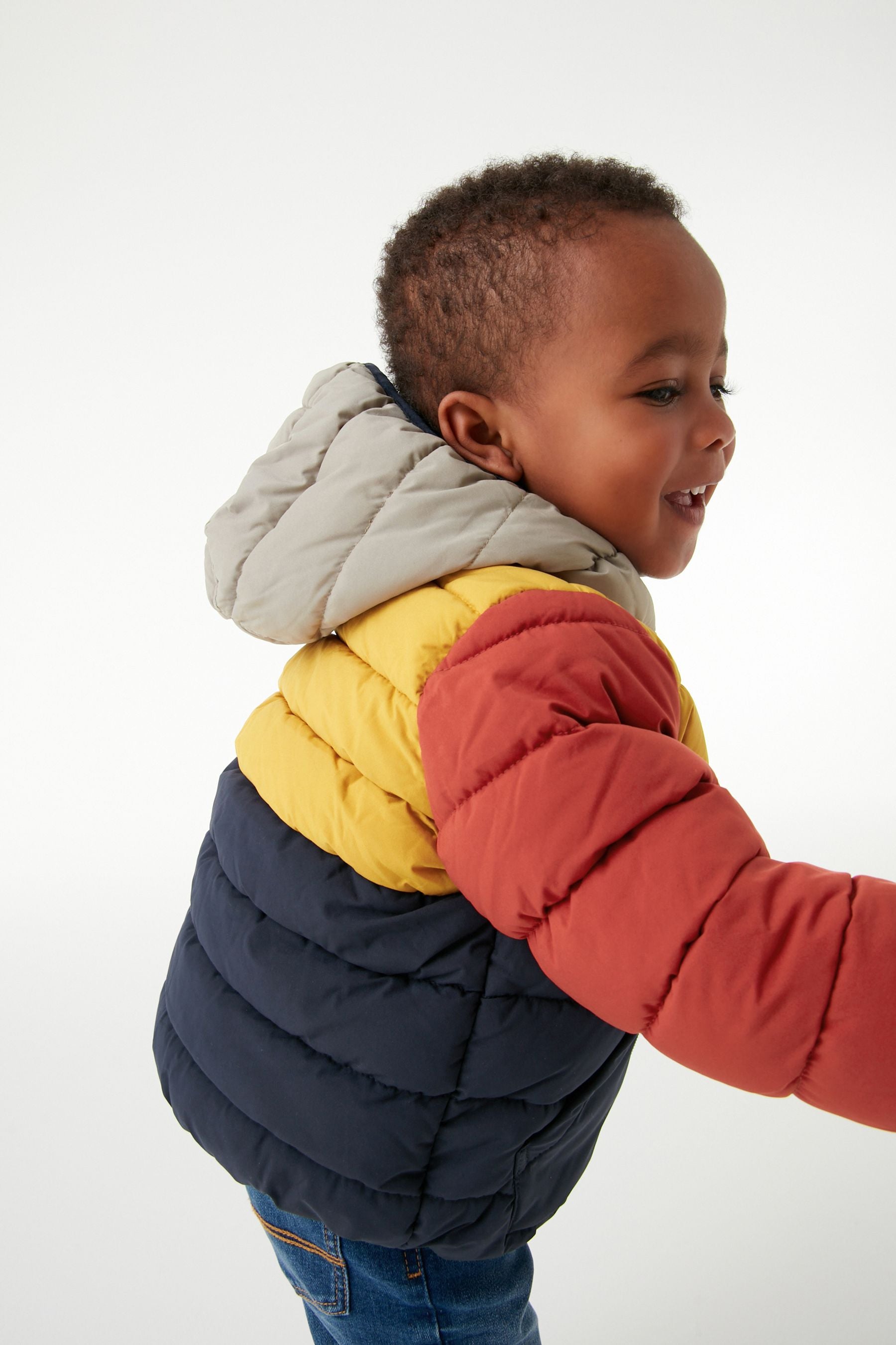 Yellow Colourblock Padded Coat (3mths-7yrs)