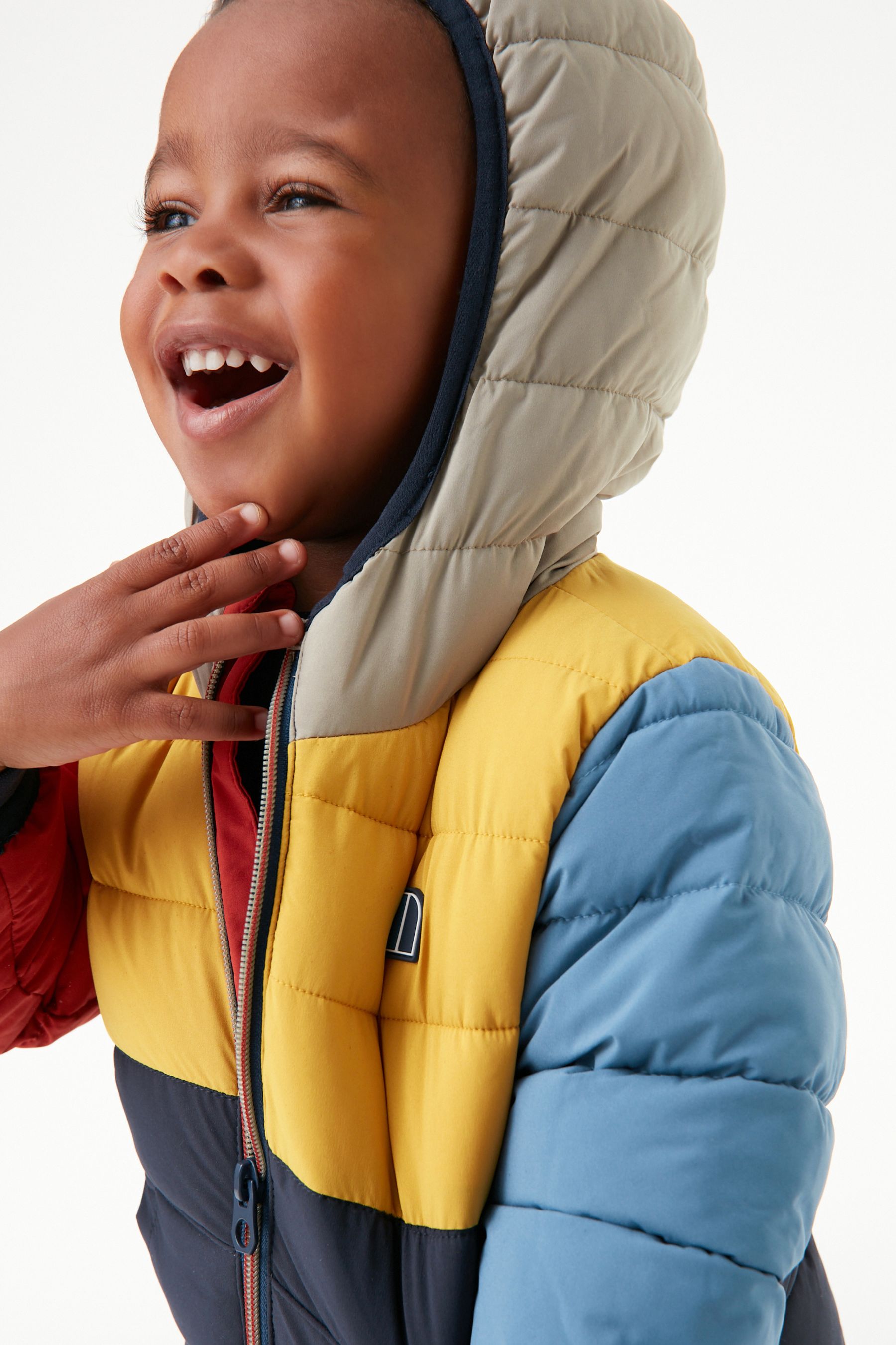 Yellow Colourblock Padded Coat (3mths-7yrs)